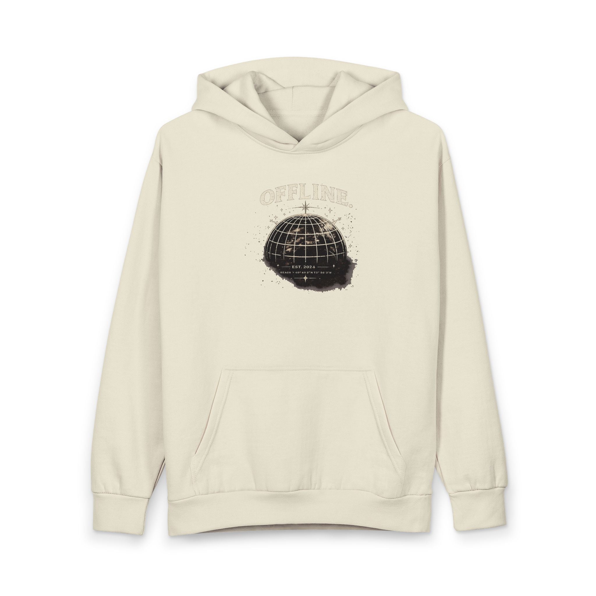 Offline Globe Hoodie — Vintage Distressed Earth Graphic Pullover