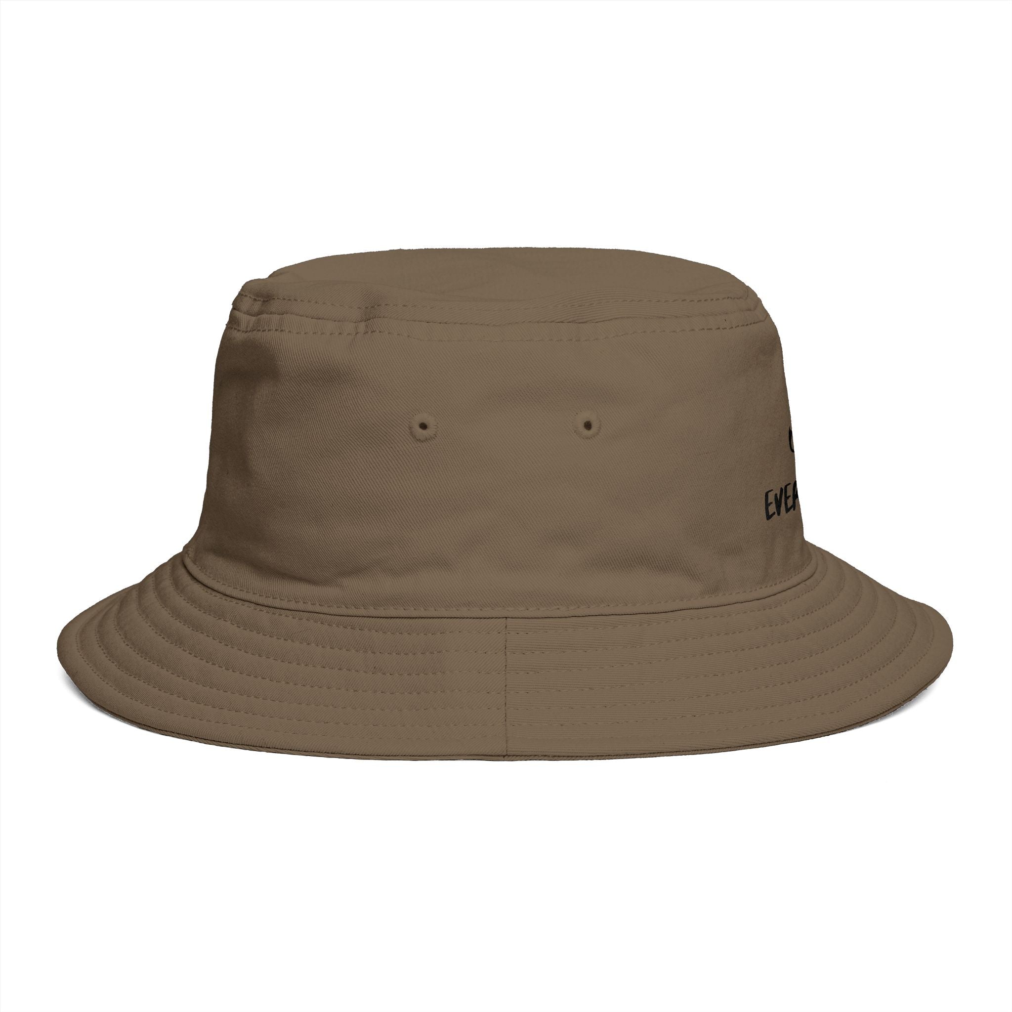 Mind Over Everything Brown Bucket Hat — Inspirational Casual Sun Hat