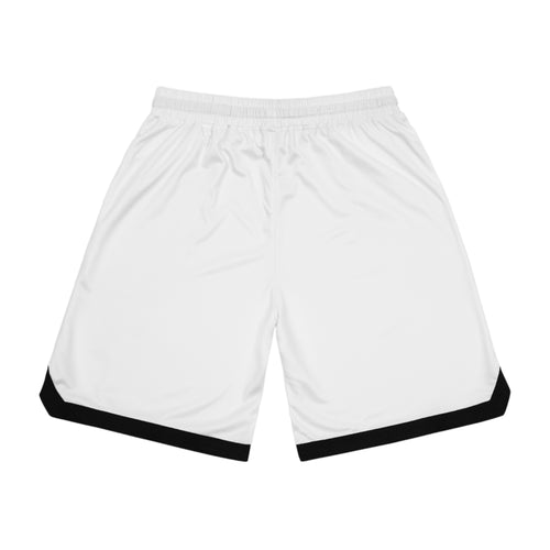 After Hours Basketball Shorts - White Ribbed AOP Athletic Shorts
