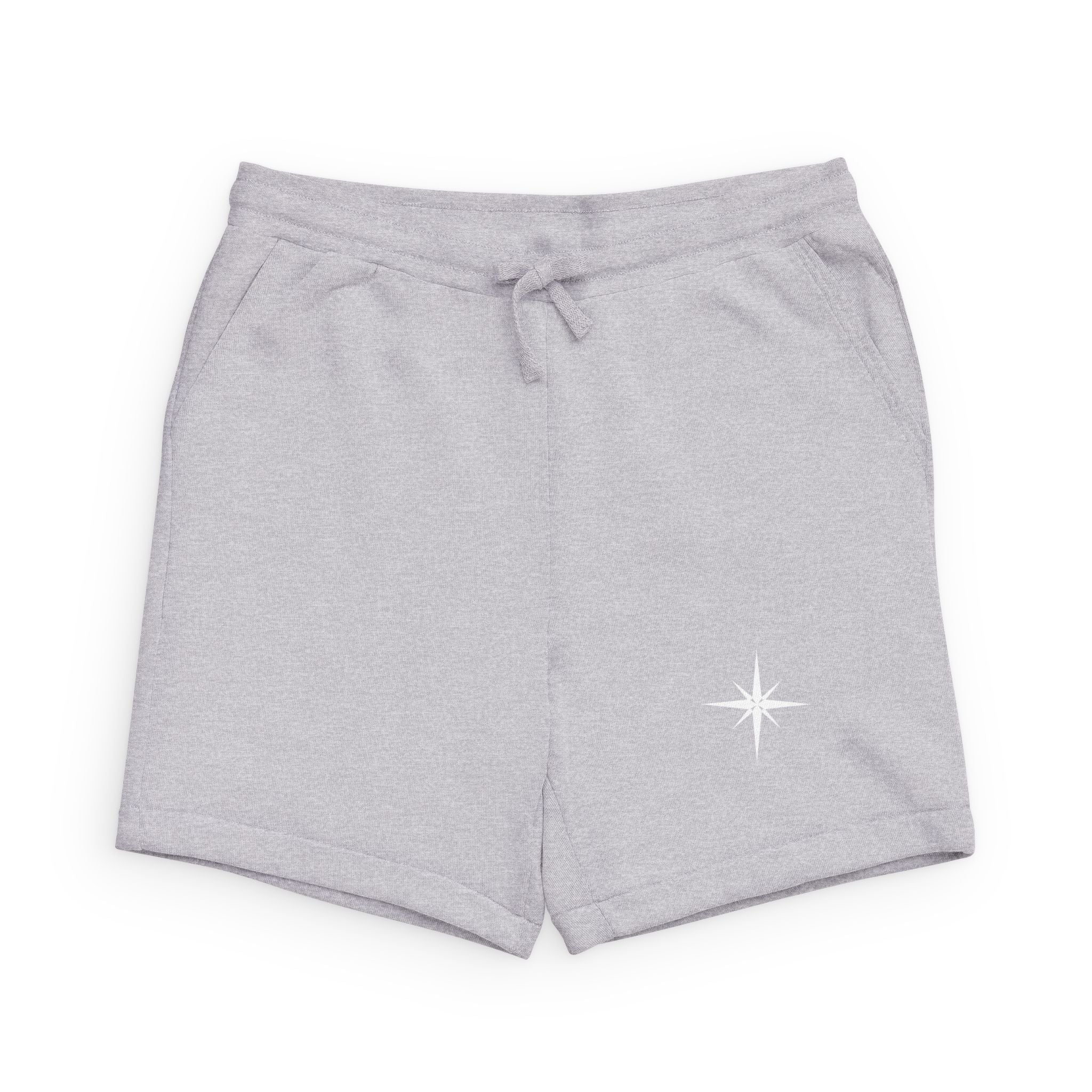 Star Compass Sweatshorts — Minimal Black Fleece Casual Shorts