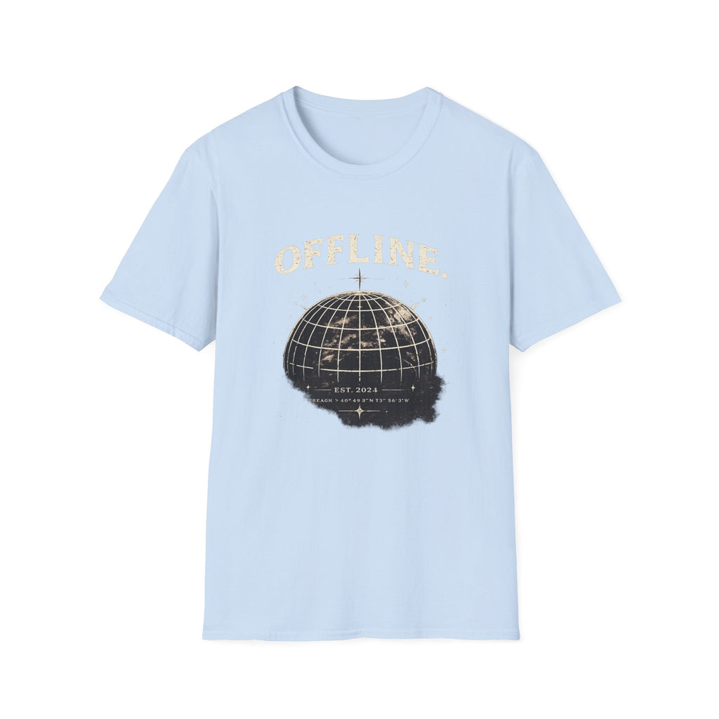 Offline Globe T-Shirt — Vintage Travel & Digital Detox Tee