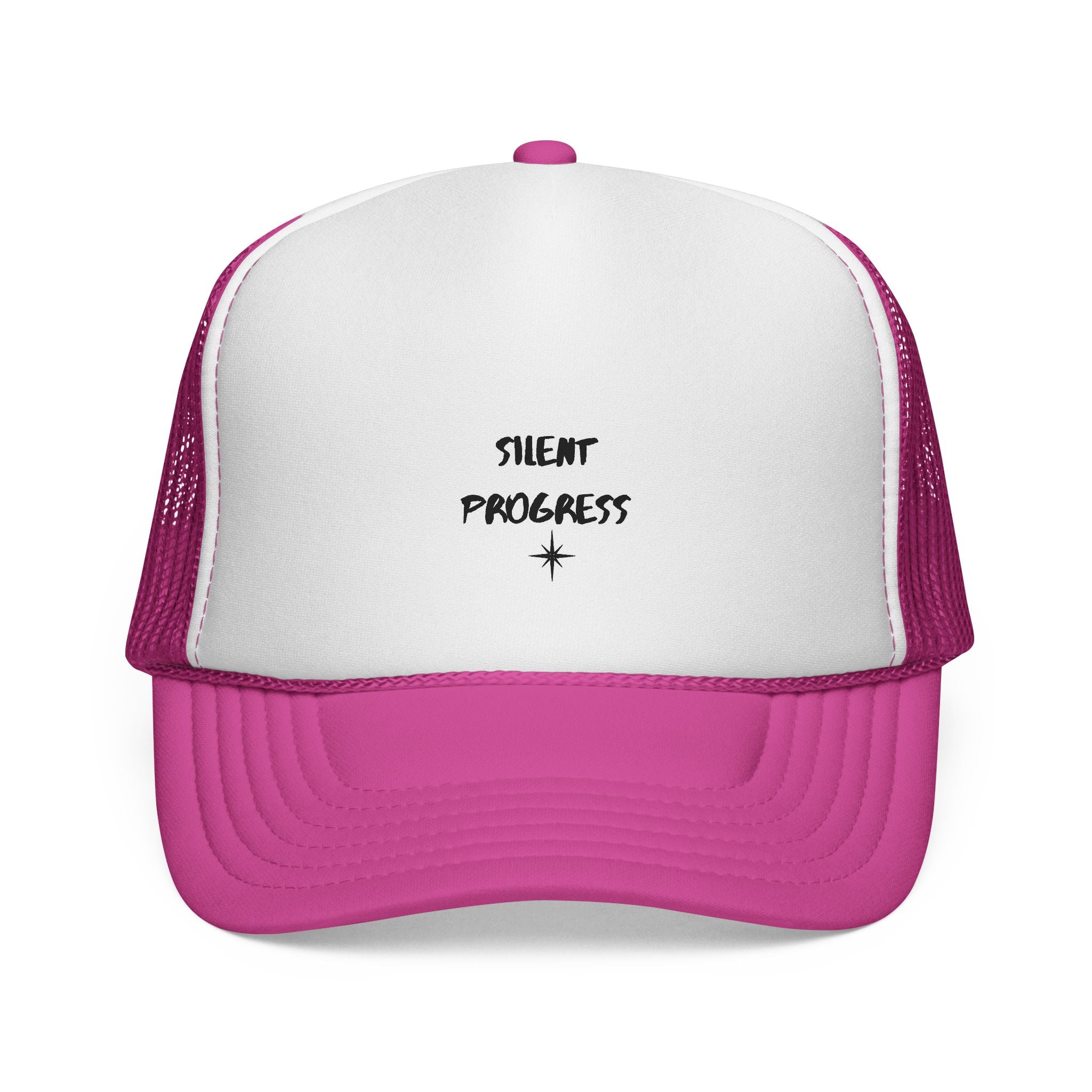 Trucker Cap — “Silent Progress” Minimal Embroidered Mesh Hat