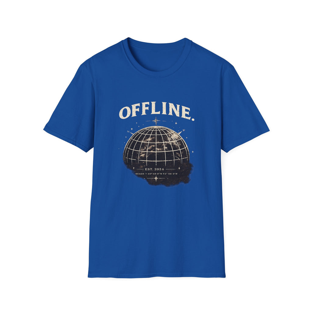 Offline Globe T-Shirt — Vintage Travel & Digital Detox Tee