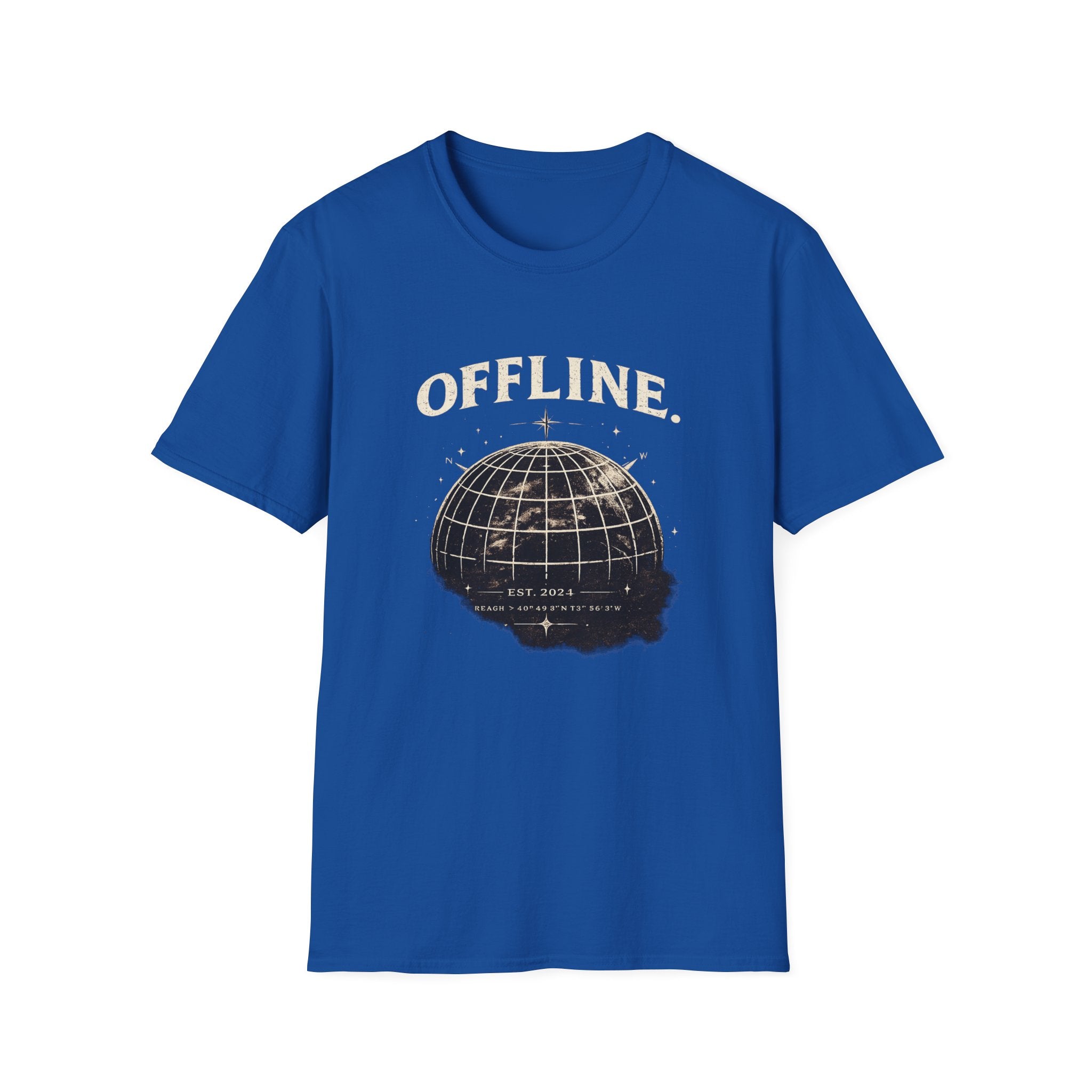 Offline Globe T-Shirt — Vintage Travel & Digital Detox Tee