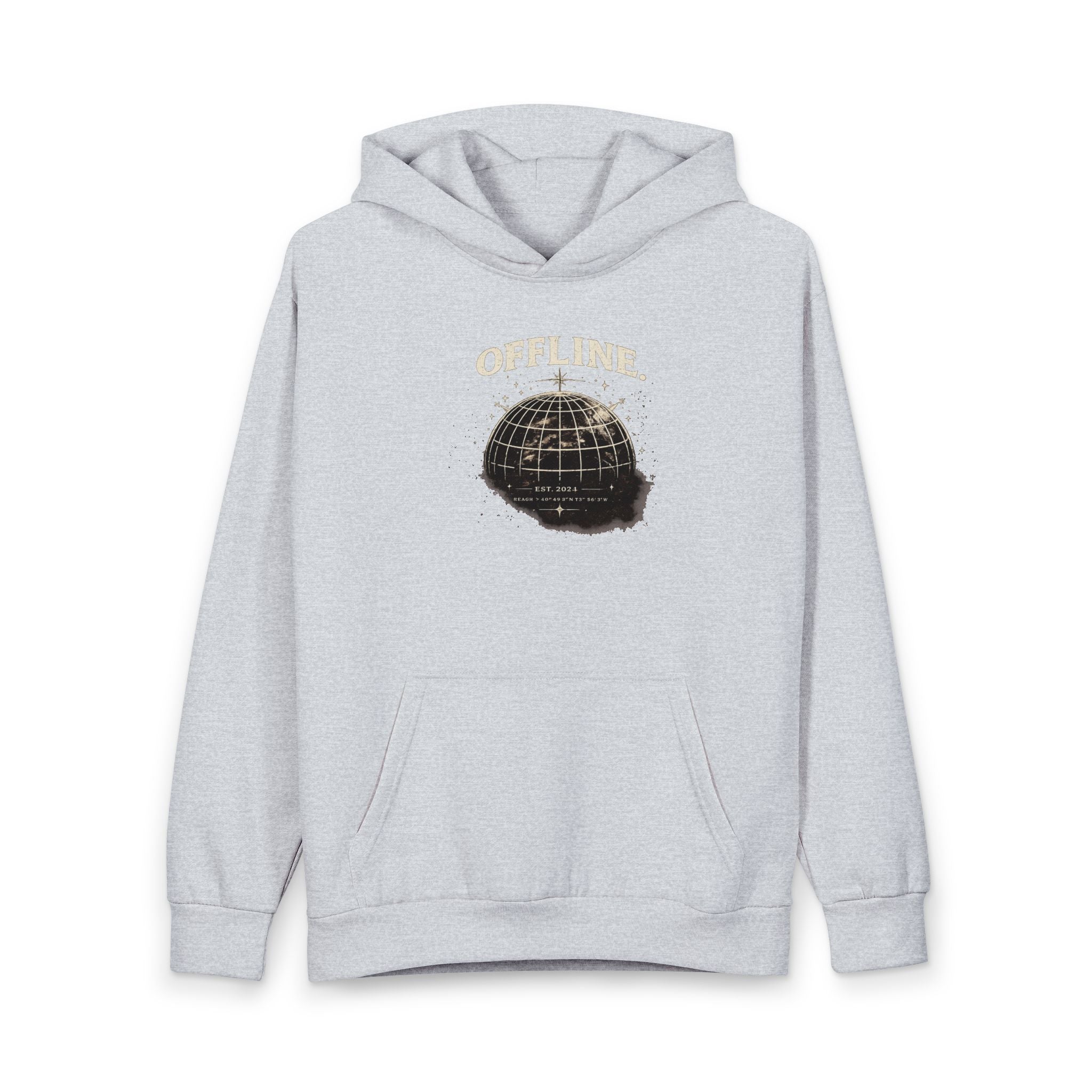 Offline Globe Hoodie — Vintage Distressed Earth Graphic Pullover