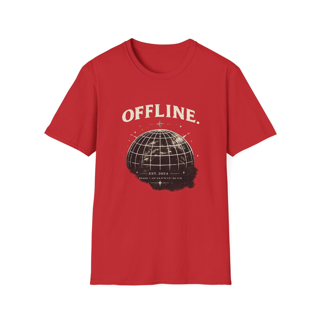 Offline Globe T-Shirt — Vintage Travel & Digital Detox Tee