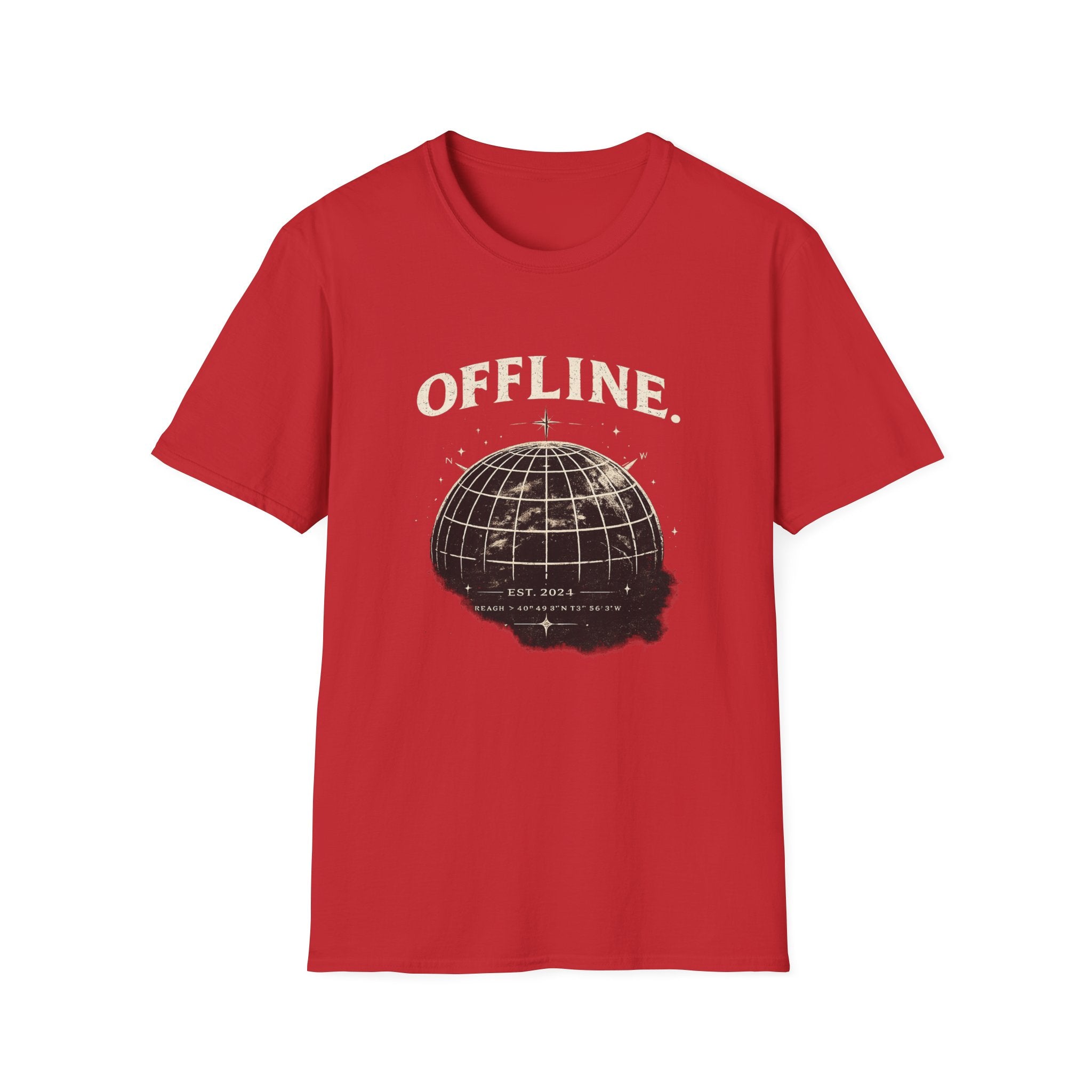Offline Globe T-Shirt — Vintage Travel & Digital Detox Tee