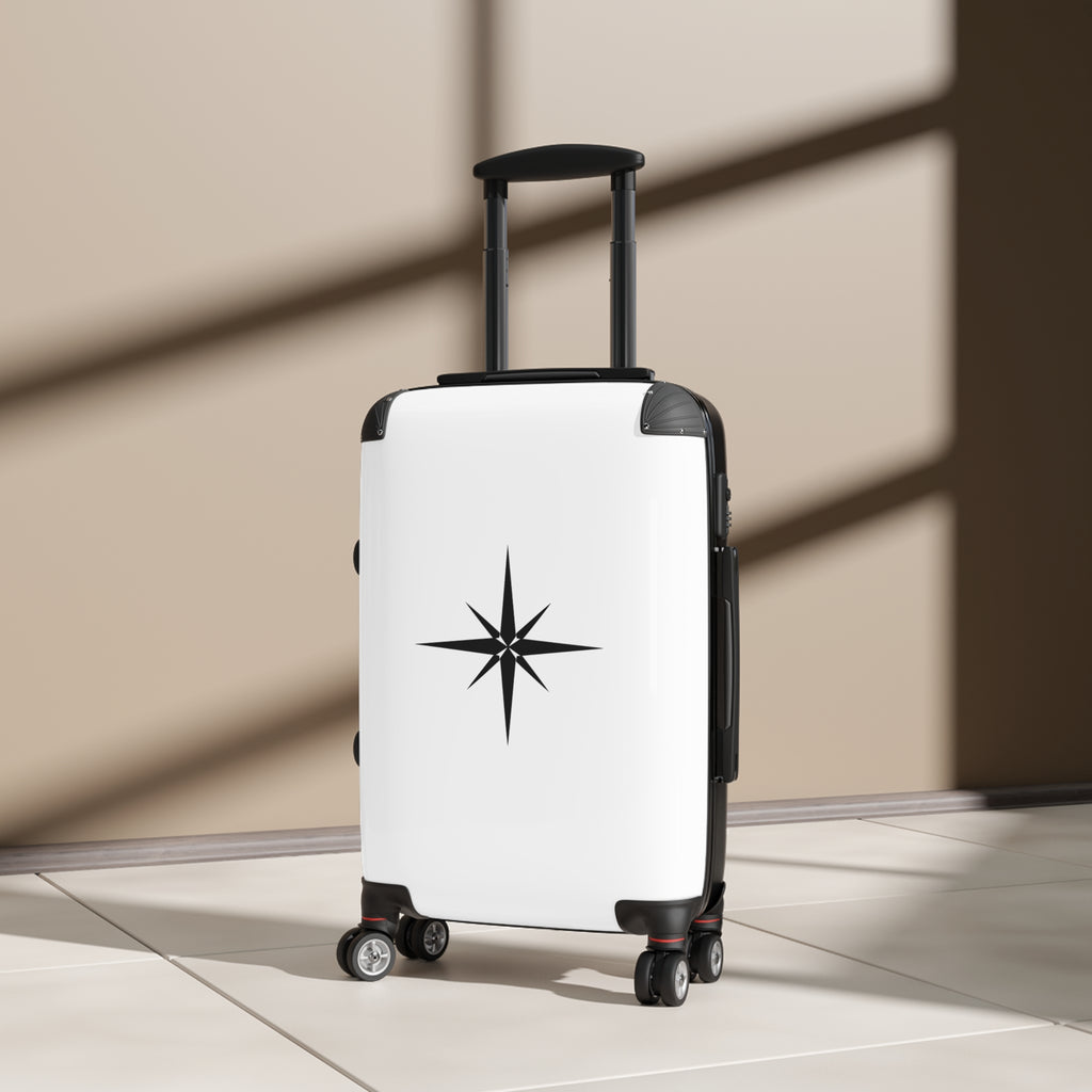 Compass Star Carry-On Suitcase – Minimal Travel Luggage with Nautical Star Design