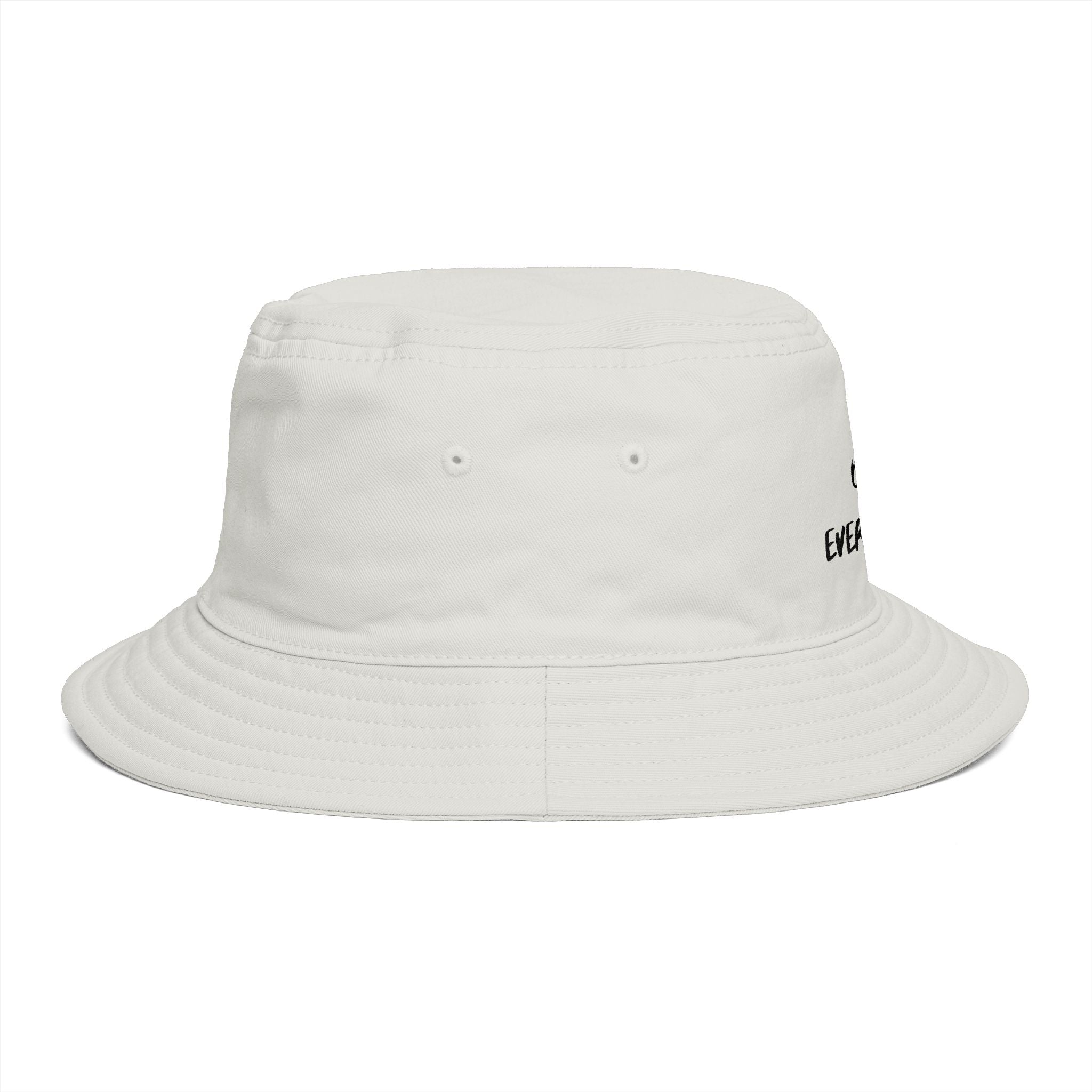 Mind Over Everything Brown Bucket Hat — Inspirational Casual Sun Hat