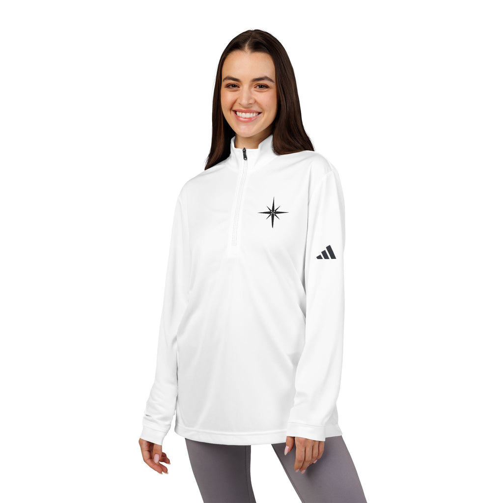 Embroidered Compass Quarter-Zip Pullover