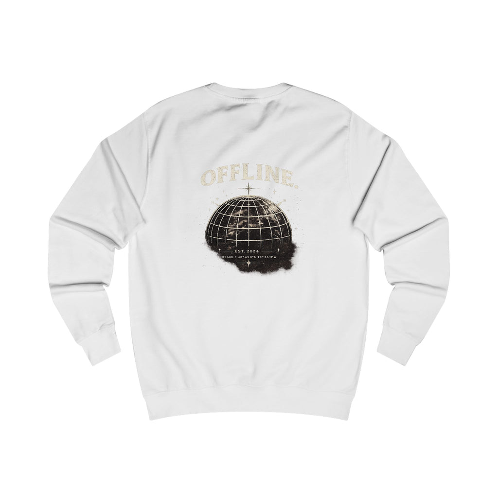 Offline Globe Sweatshirt — Vintage Astral Minimalist Crewneck