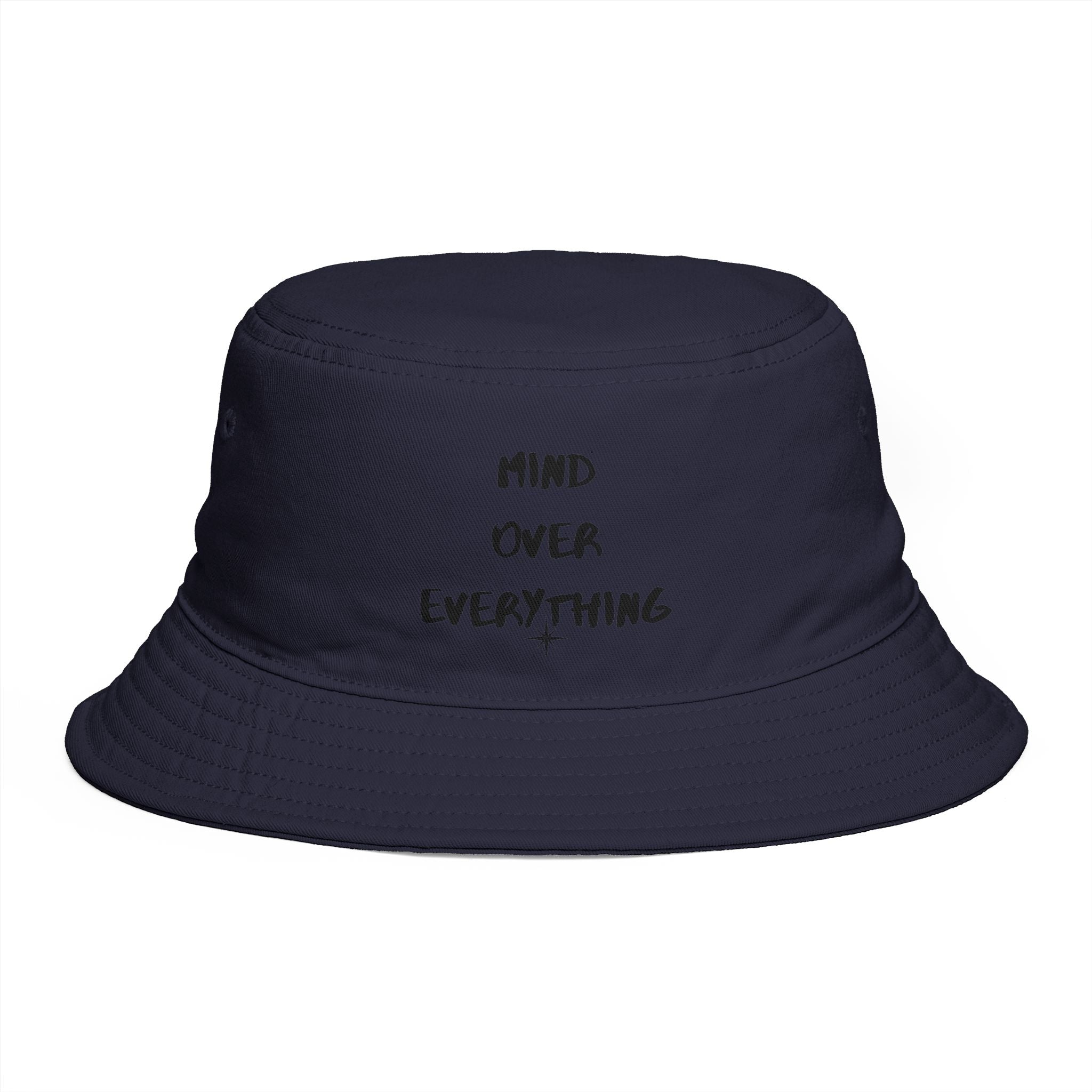 Mind Over Everything Brown Bucket Hat — Inspirational Casual Sun Hat