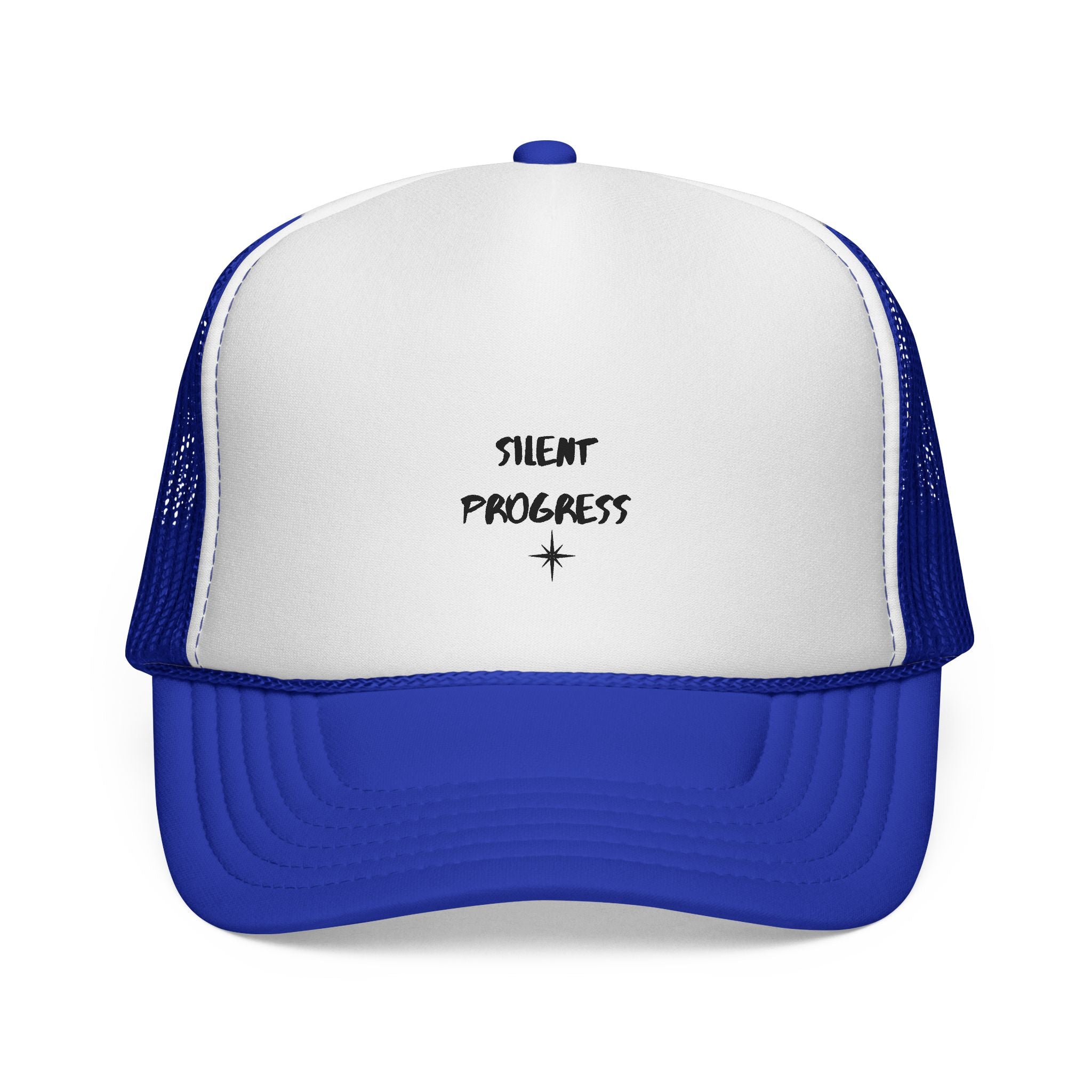 Trucker Cap — “Silent Progress” Minimal Embroidered Mesh Hat