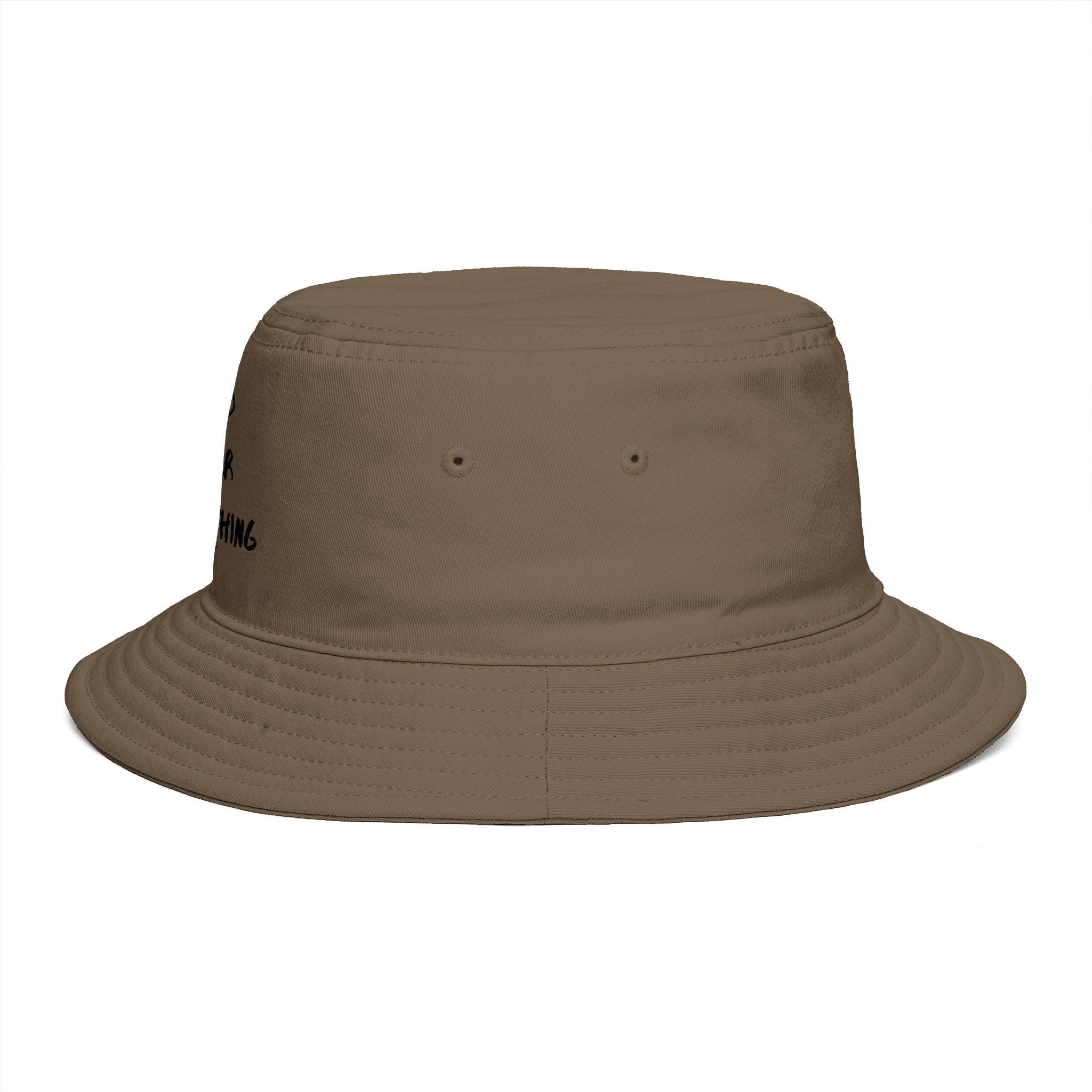 Mind Over Everything Brown Bucket Hat — Inspirational Casual Sun Hat