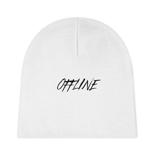 Baby Beanie — "OFFLINE" Script Knit Cap
