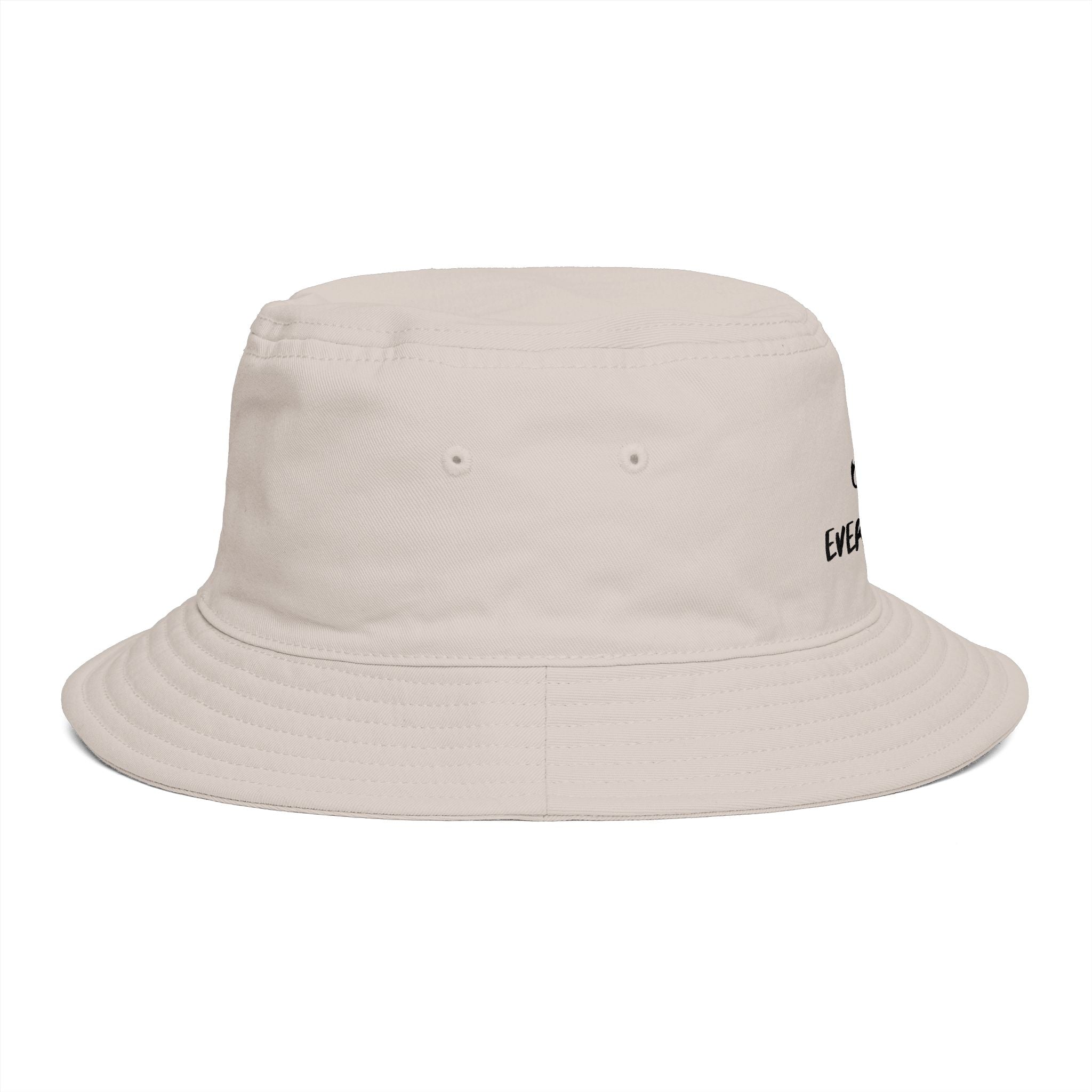 Mind Over Everything Brown Bucket Hat — Inspirational Casual Sun Hat