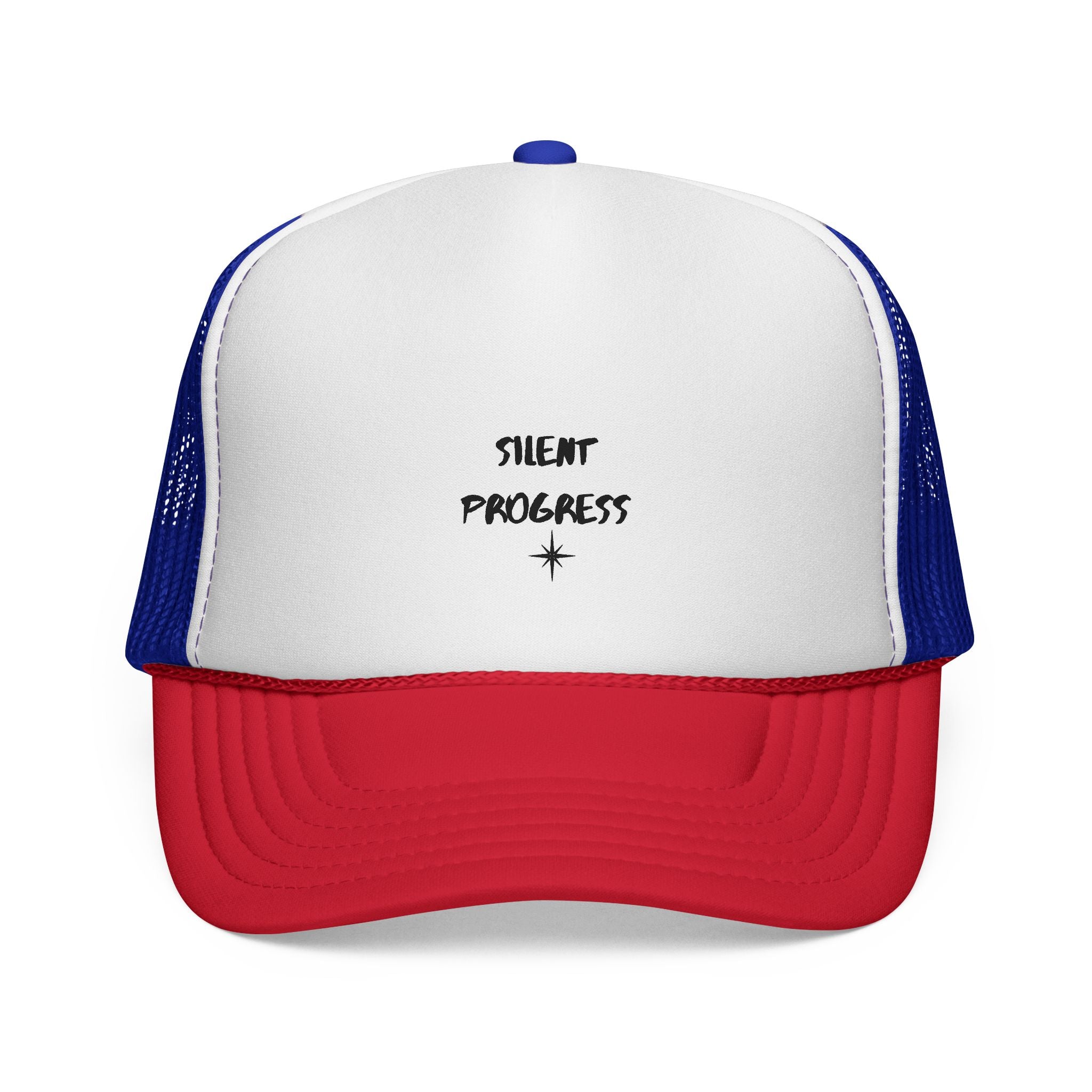 Trucker Cap — “Silent Progress” Minimal Embroidered Mesh Hat
