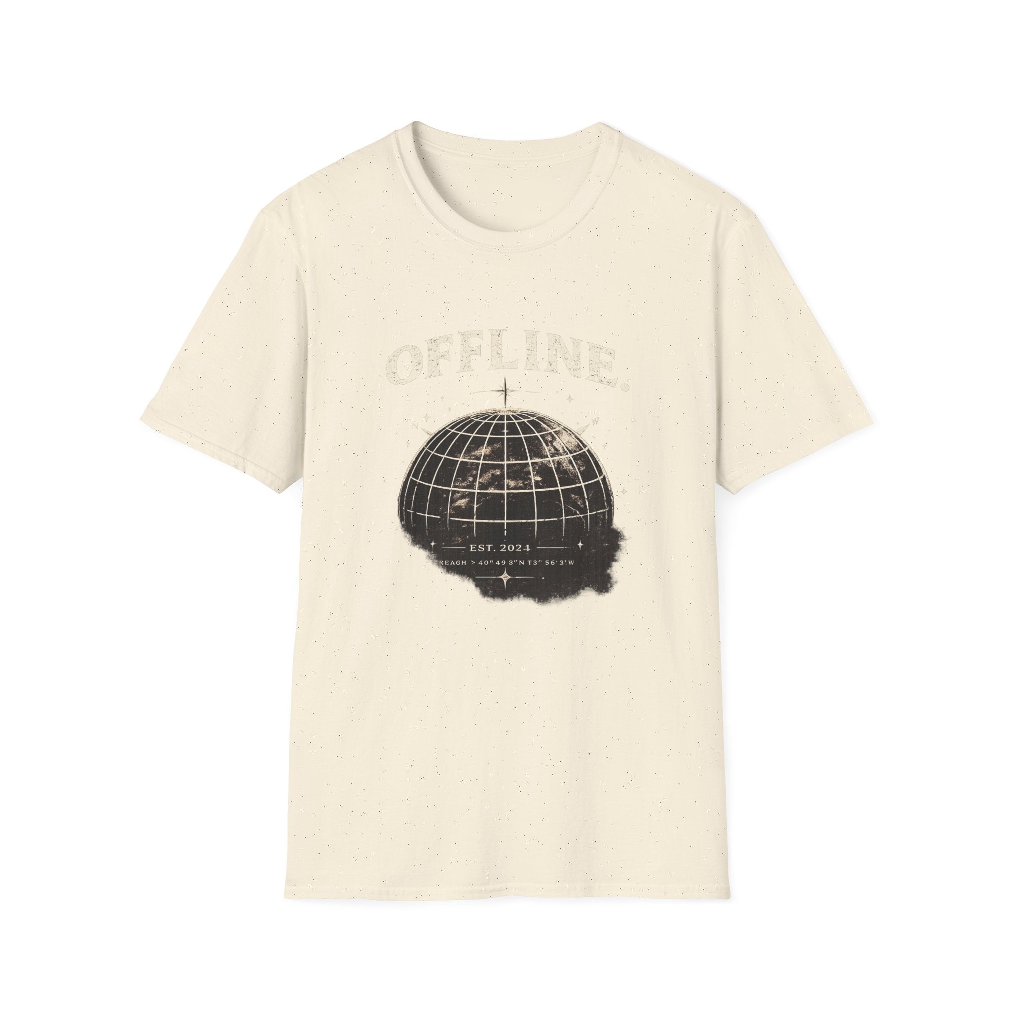 Offline Globe T-Shirt — Vintage Travel & Digital Detox Tee
