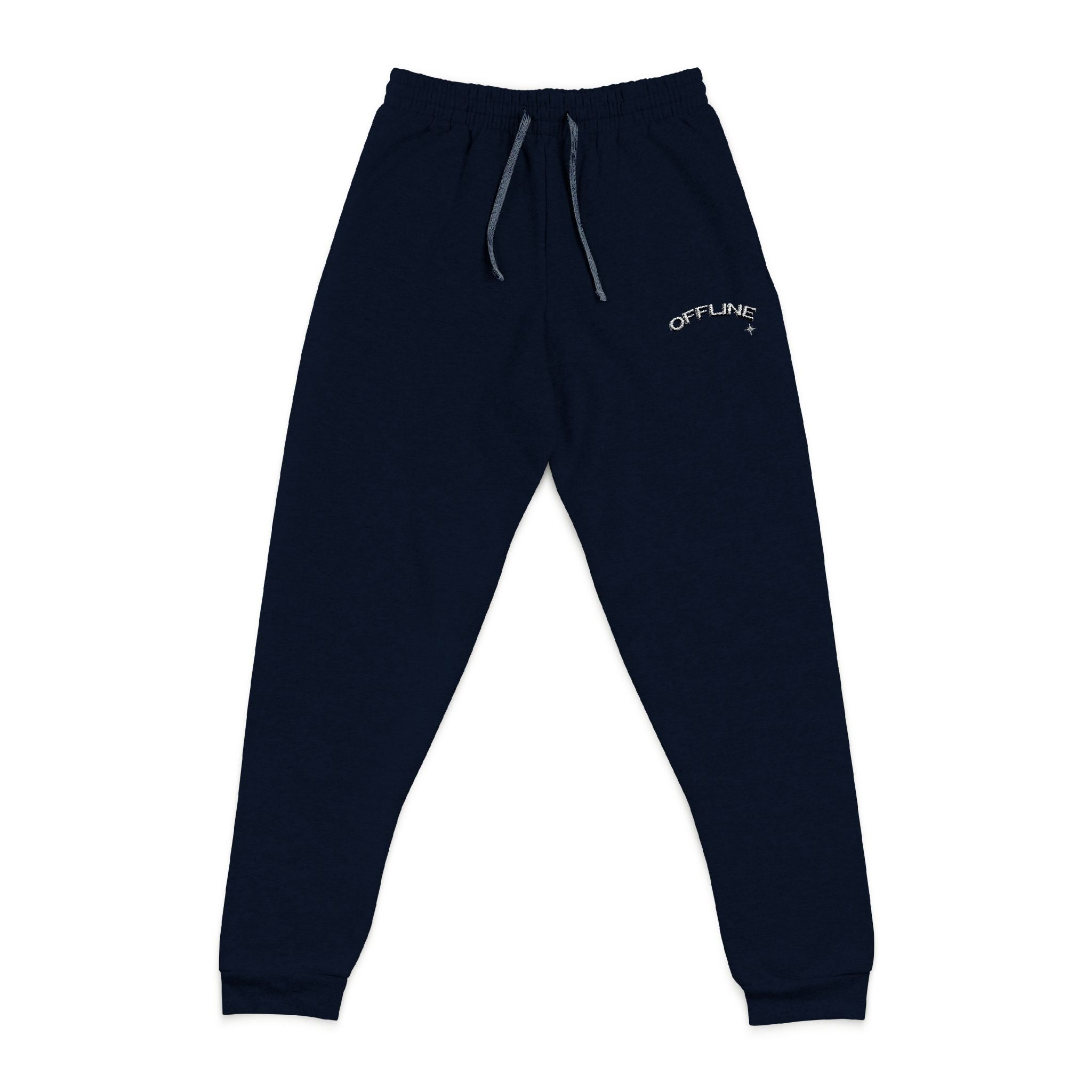 Embroidered Comfort Joggers — Minimal Script Logo Sweatpants