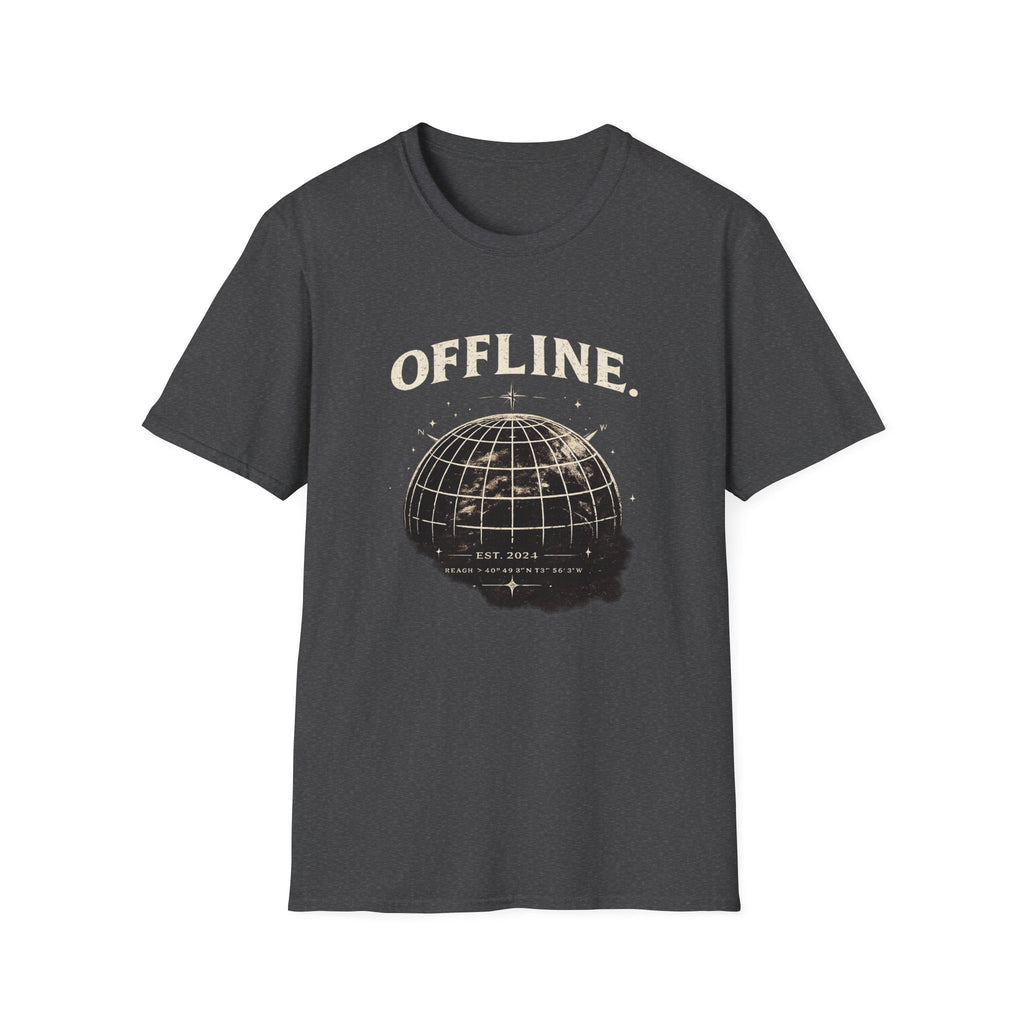 Offline Globe T-Shirt — Vintage Travel & Digital Detox Tee