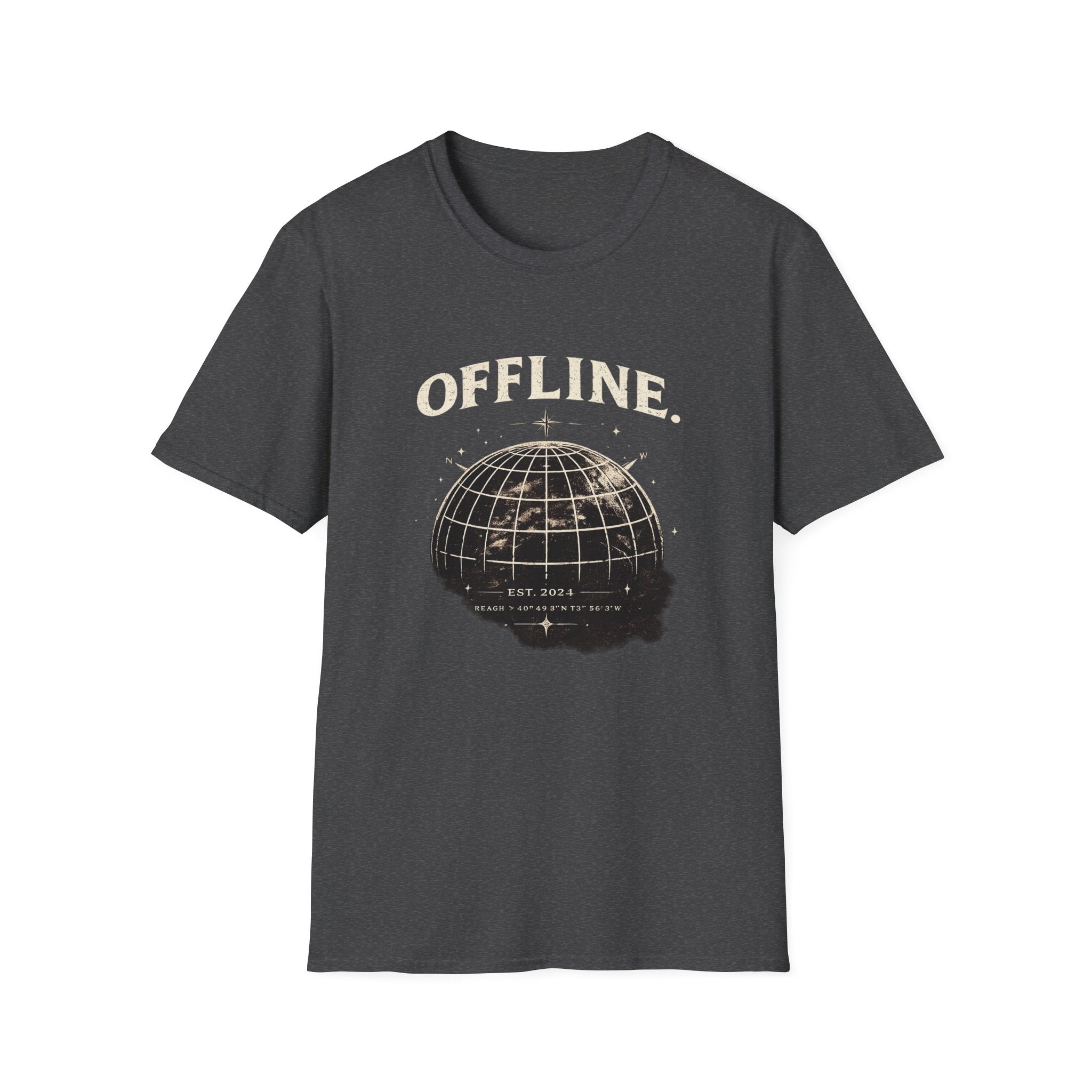 Offline Globe T-Shirt — Vintage Travel & Digital Detox Tee