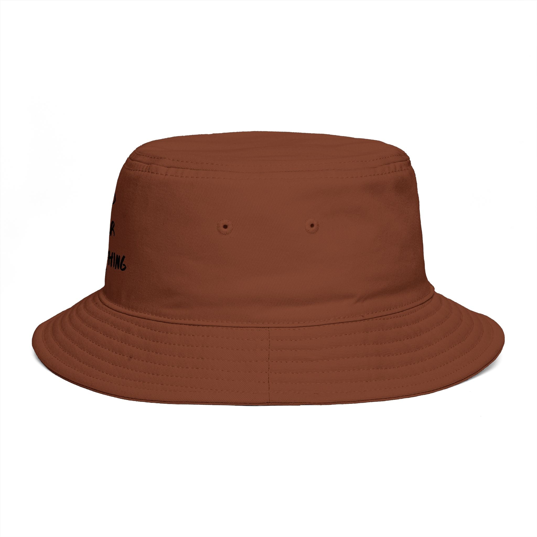 Mind Over Everything Brown Bucket Hat — Inspirational Casual Sun Hat