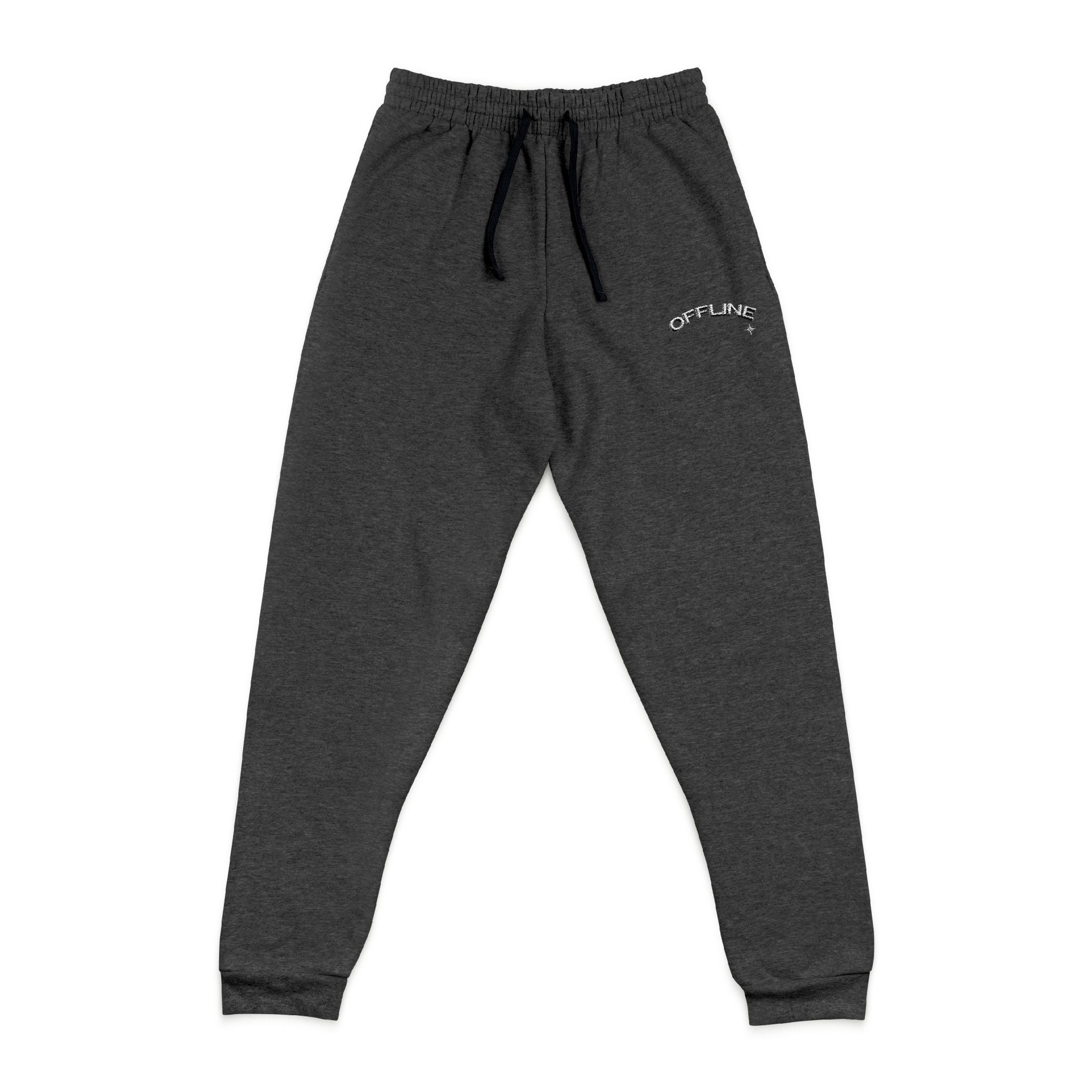 Embroidered Comfort Joggers — Minimal Script Logo Sweatpants
