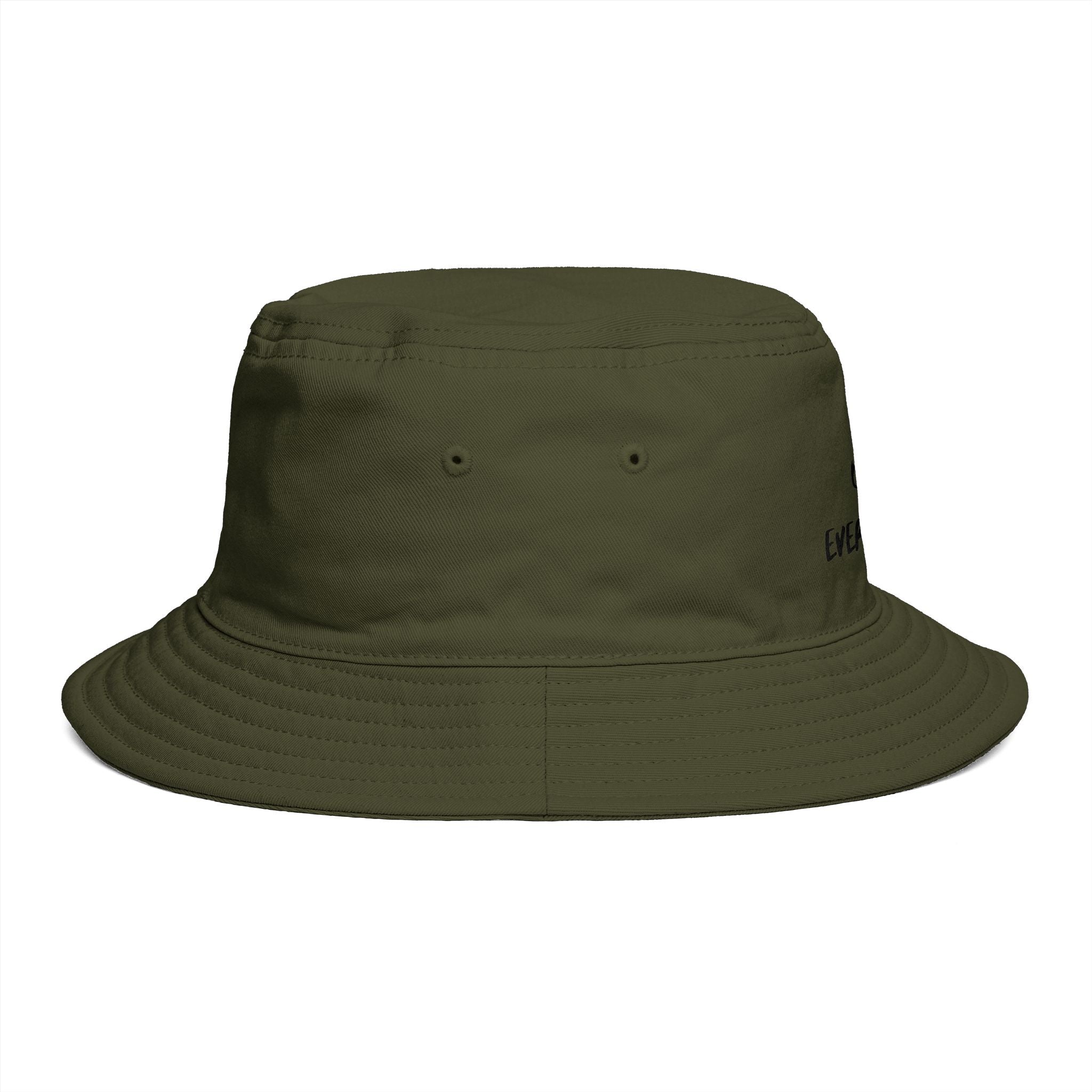 Mind Over Everything Brown Bucket Hat — Inspirational Casual Sun Hat