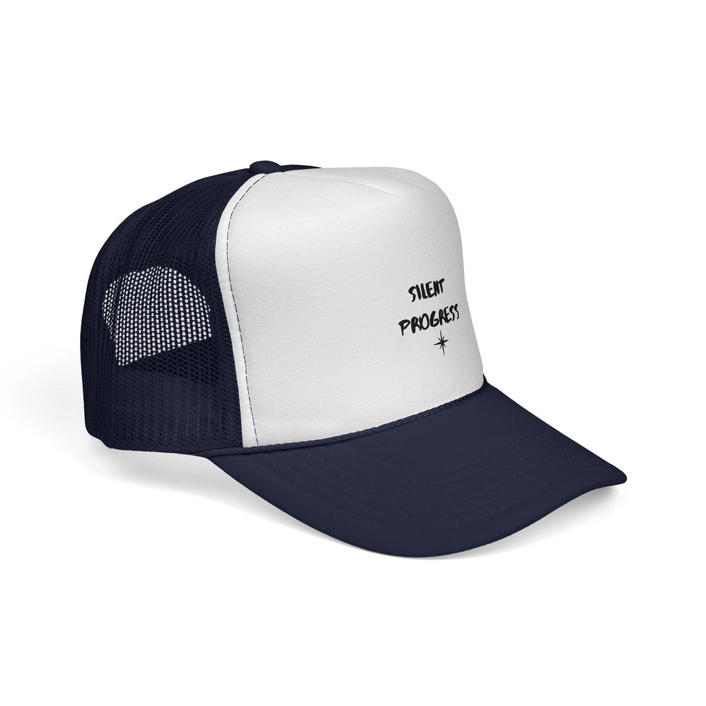Trucker Cap — “Silent Progress” Minimal Embroidered Mesh Hat