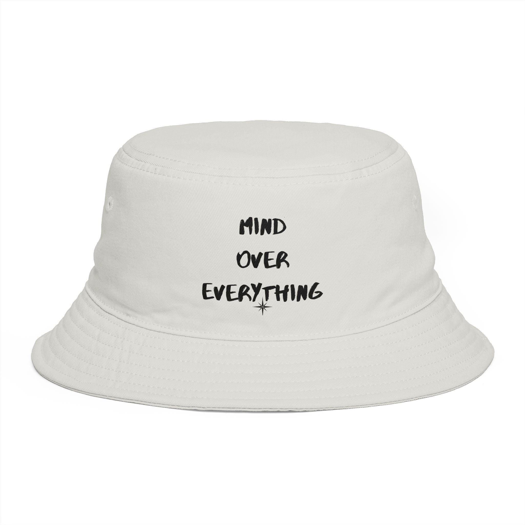 Mind Over Everything Brown Bucket Hat — Inspirational Casual Sun Hat