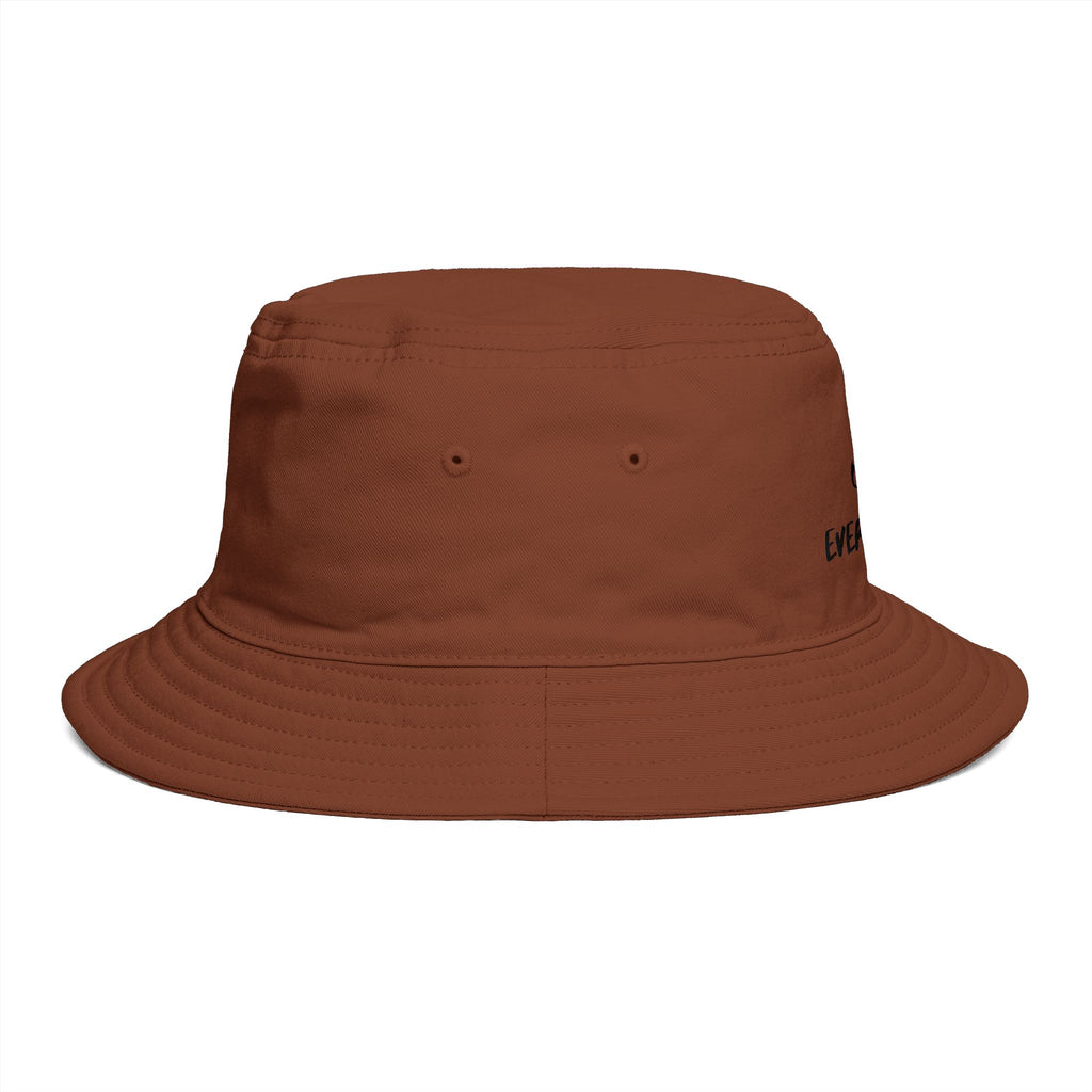 Mind Over Everything Brown Bucket Hat — Inspirational Casual Sun Hat