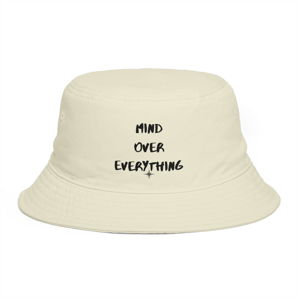 Mind Over Everything Brown Bucket Hat — Inspirational Casual Sun Hat