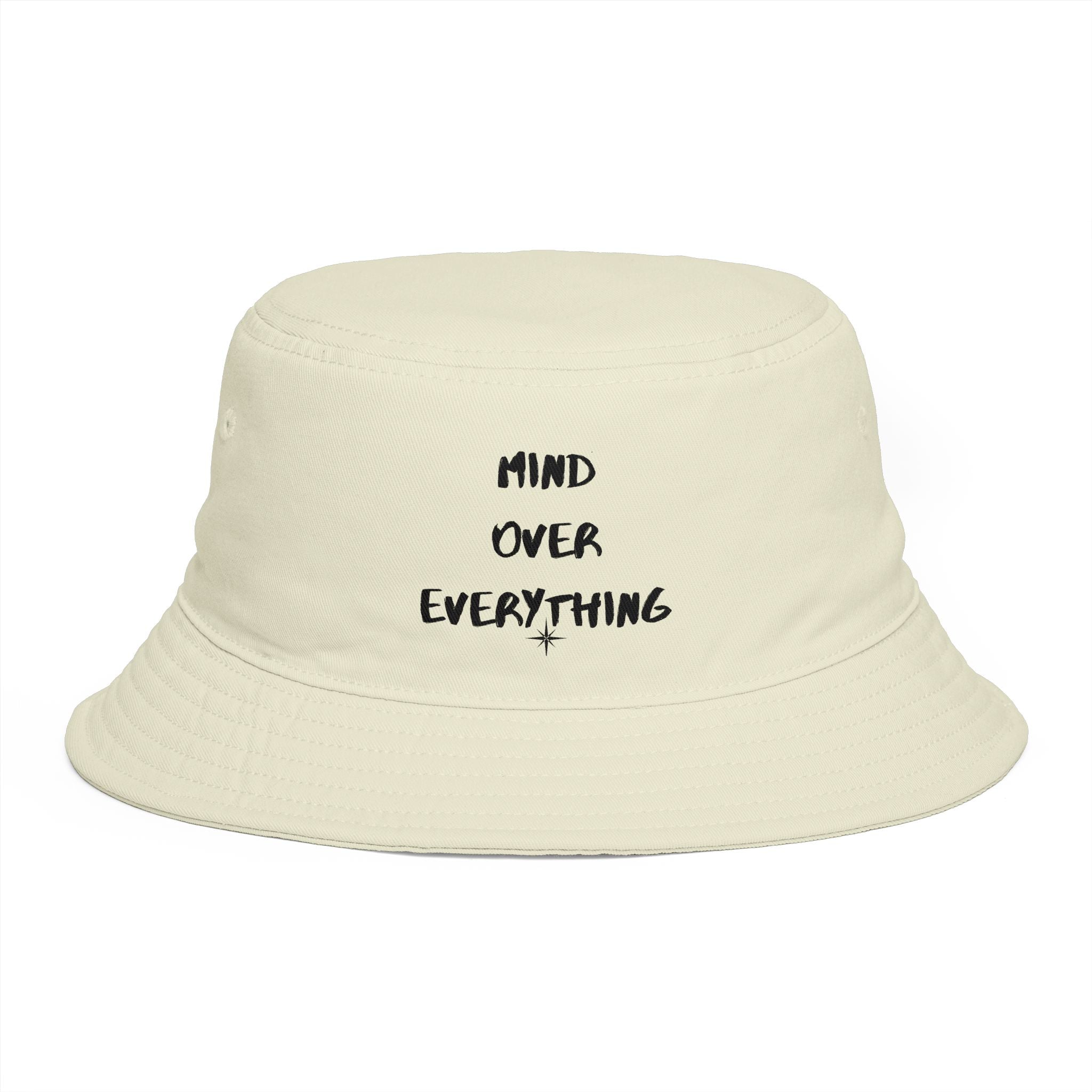 Mind Over Everything Brown Bucket Hat — Inspirational Casual Sun Hat