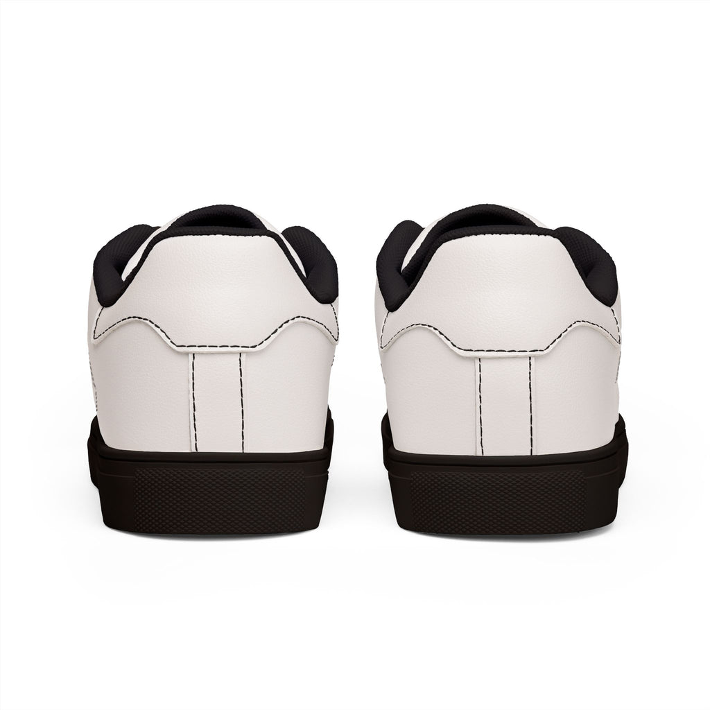 Leather Low-Top Sneakers with Compass Star Accent