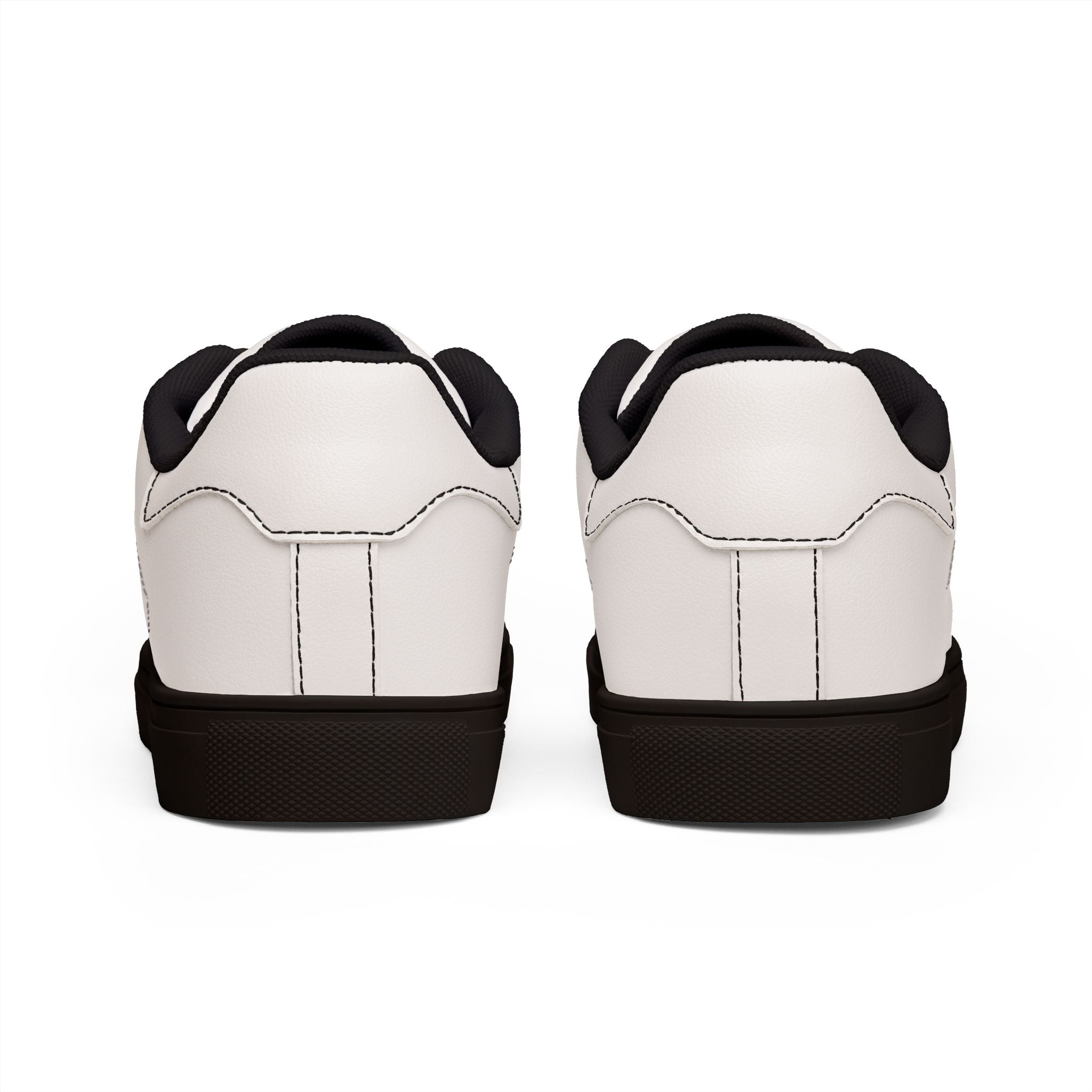 Leather Low-Top Sneakers with Compass Star Accent