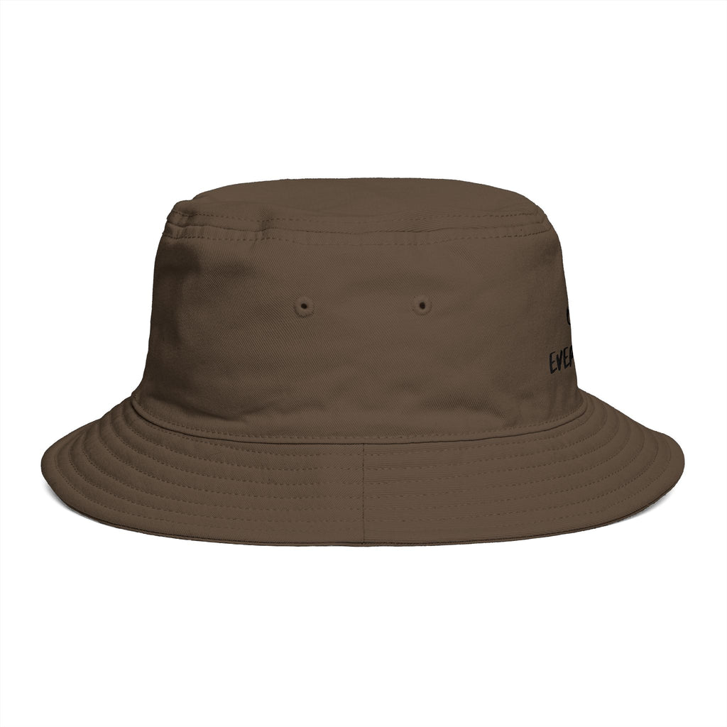 Mind Over Everything Brown Bucket Hat — Inspirational Casual Sun Hat