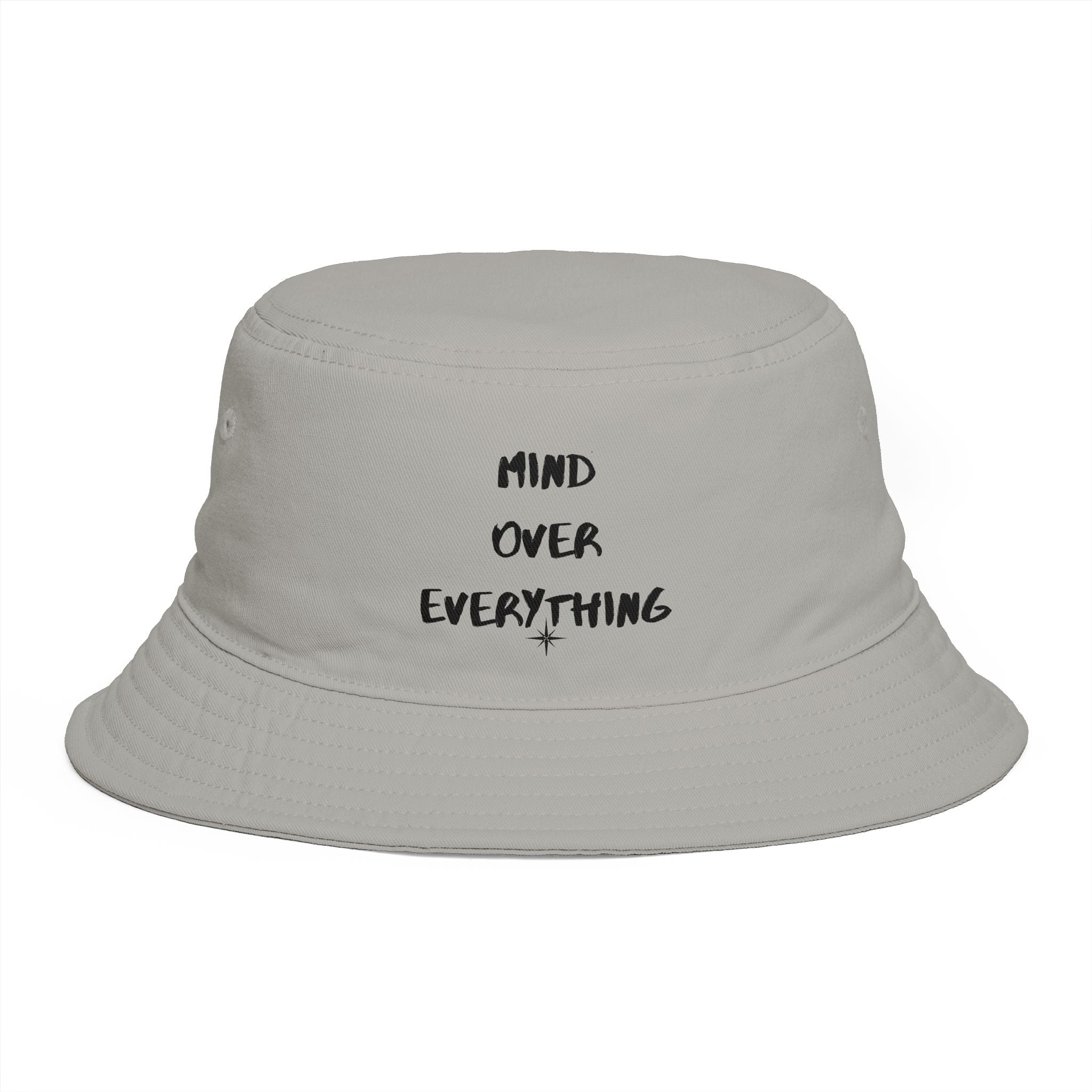 Mind Over Everything Brown Bucket Hat — Inspirational Casual Sun Hat
