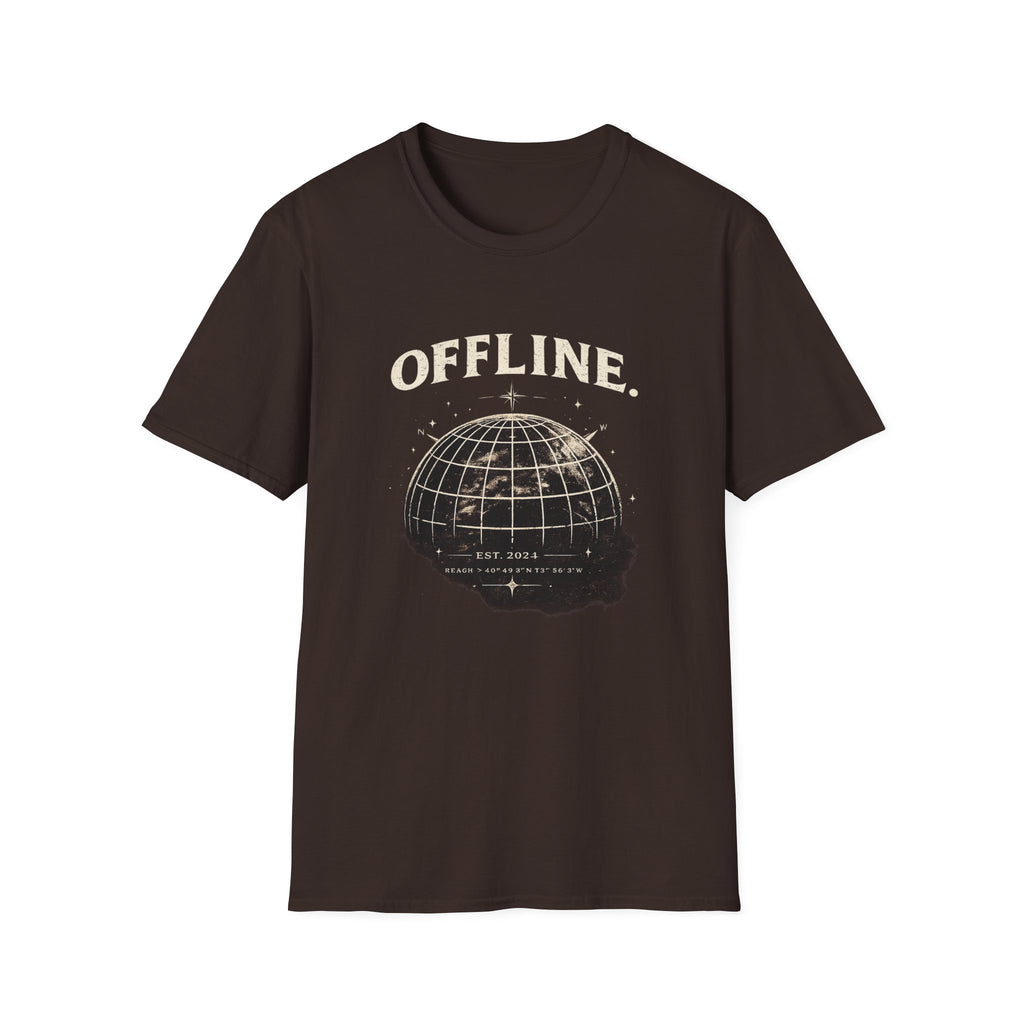 Offline Globe T-Shirt — Vintage Travel & Digital Detox Tee