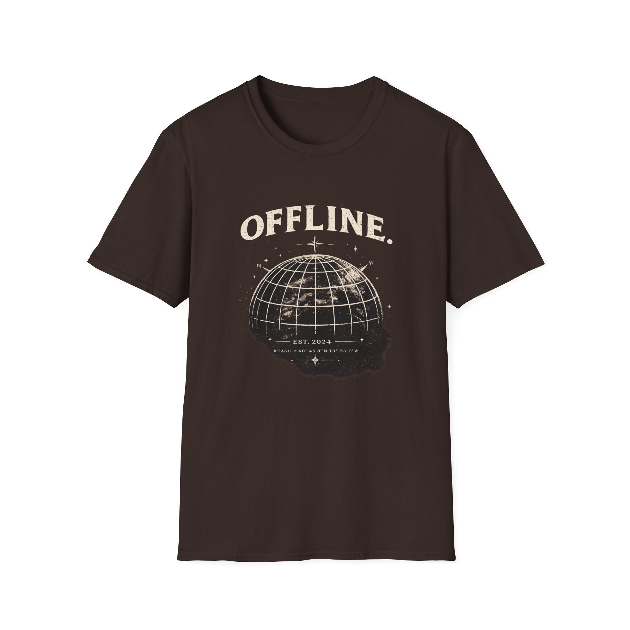 Offline Globe T-Shirt — Vintage Travel & Digital Detox Tee