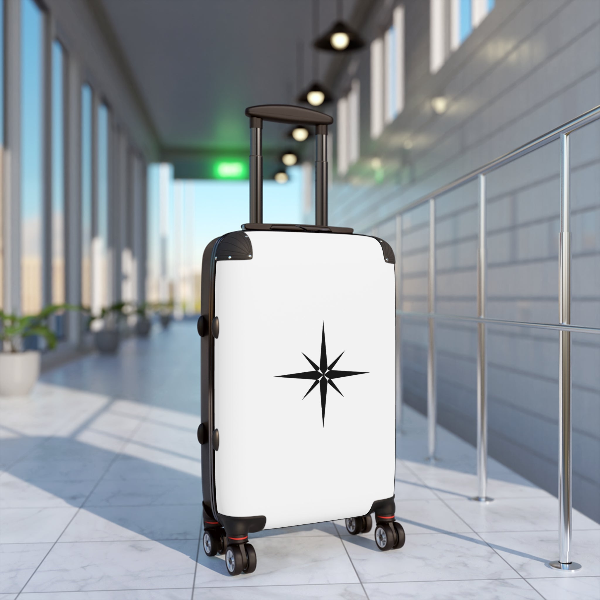 Compass Star Carry-On Suitcase – Minimal Travel Luggage with Nautical Star Design