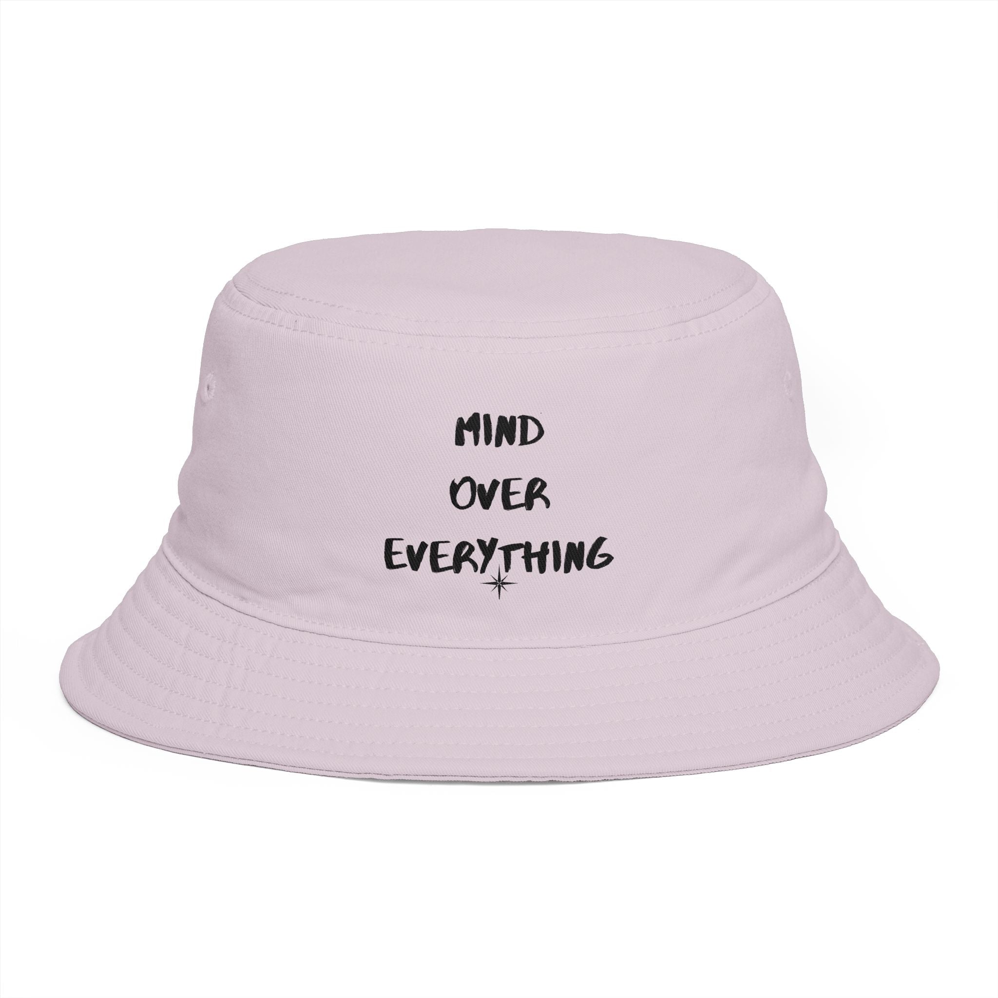 Mind Over Everything Brown Bucket Hat — Inspirational Casual Sun Hat