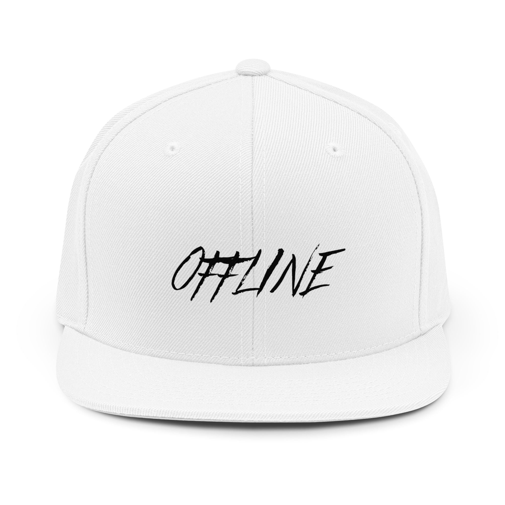 Offline Script Snapback Hat — Casual Streetwear Cap