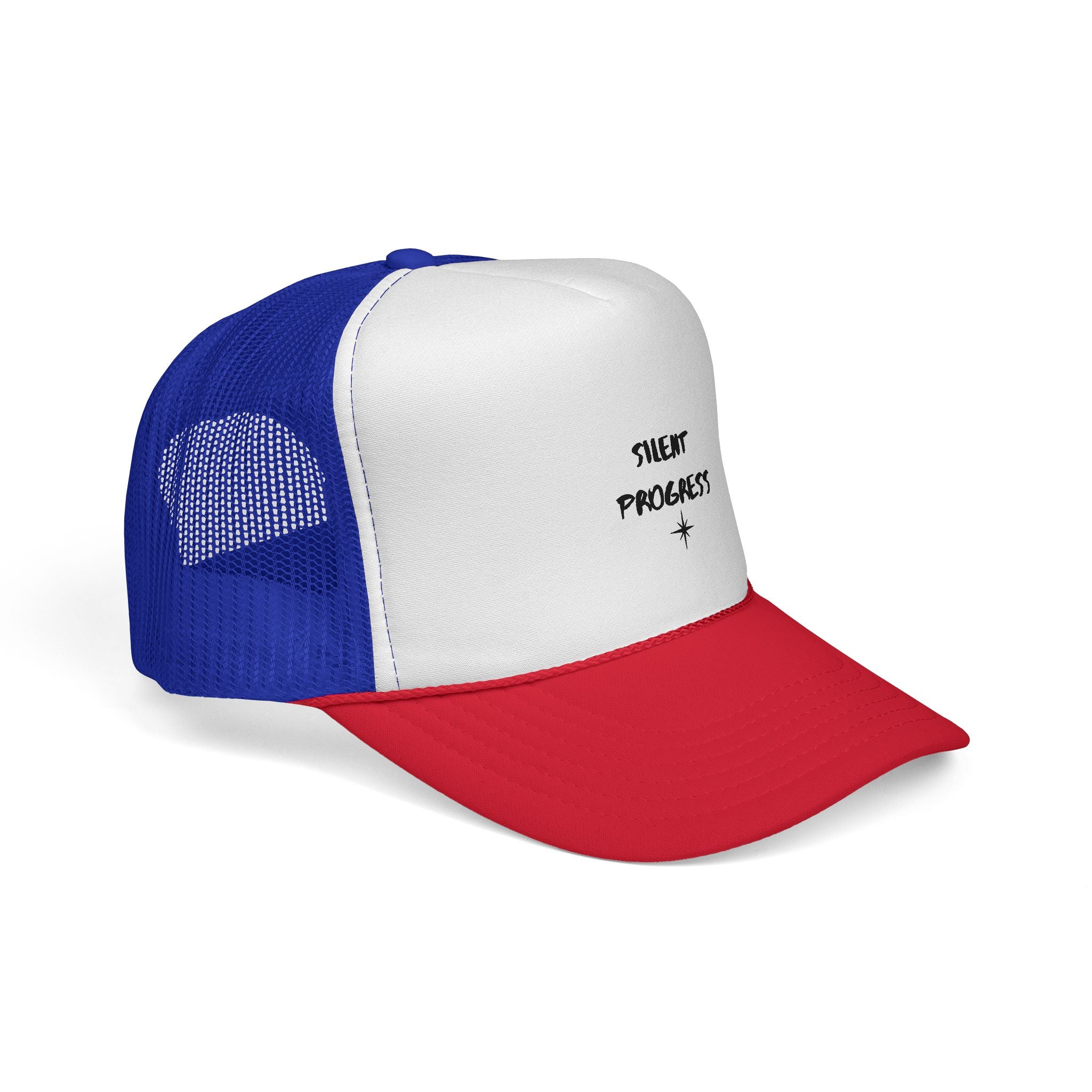 Trucker Cap — “Silent Progress” Minimal Embroidered Mesh Hat