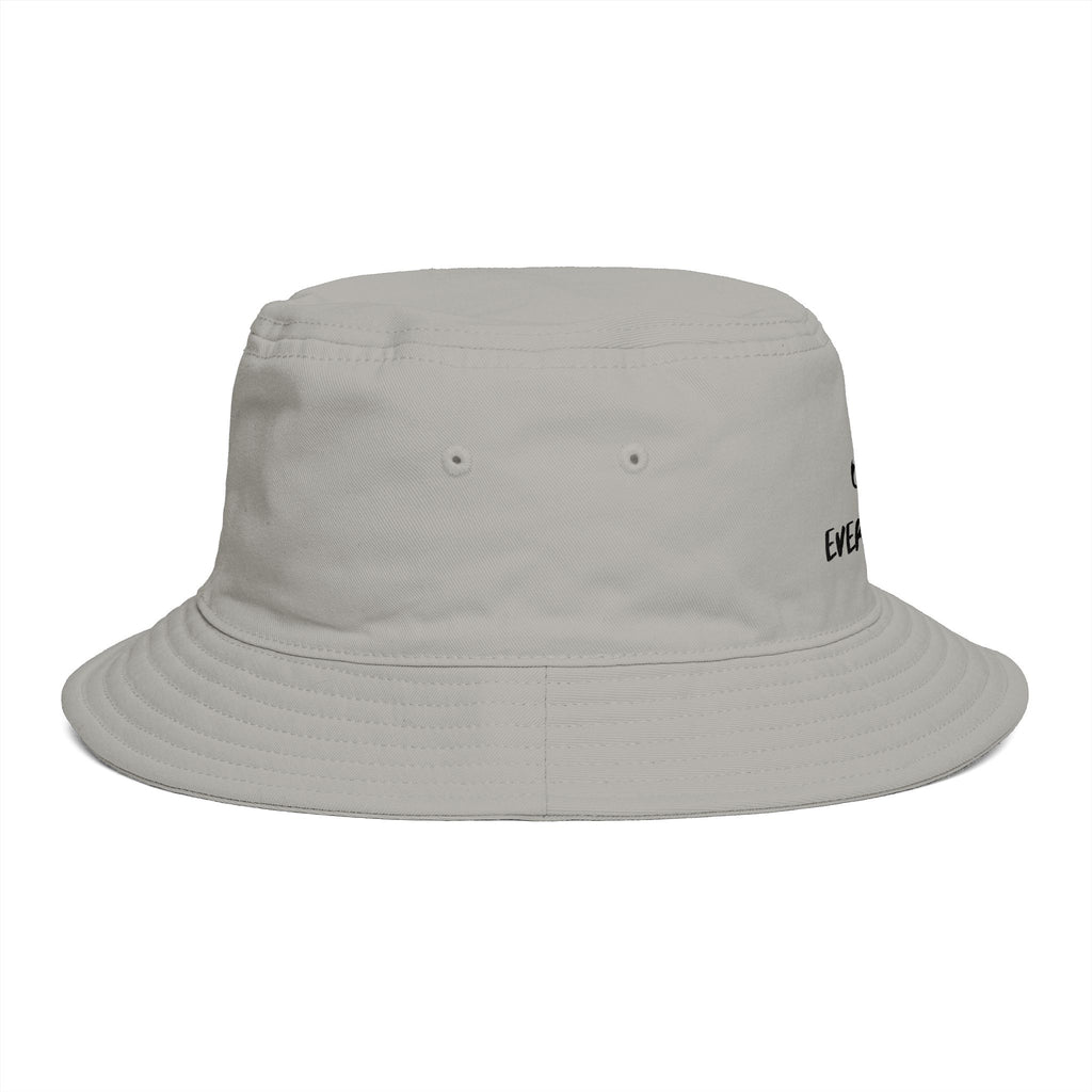 Mind Over Everything Brown Bucket Hat — Inspirational Casual Sun Hat