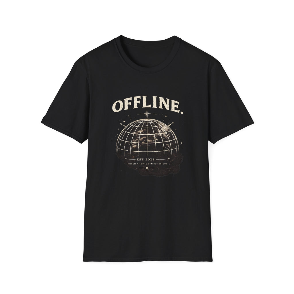 Offline Globe T-Shirt — Vintage Travel & Digital Detox Tee