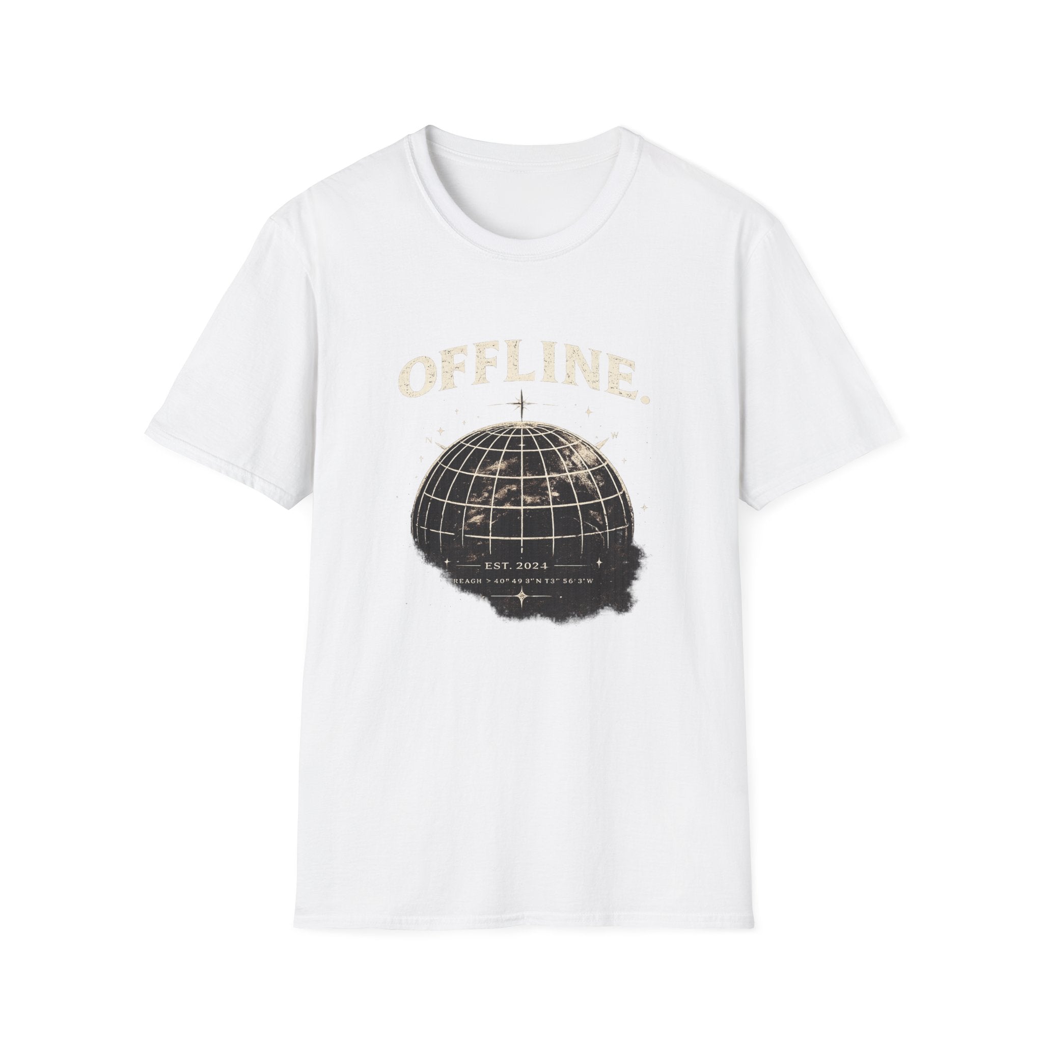 Offline Globe T-Shirt — Vintage Travel & Digital Detox Tee