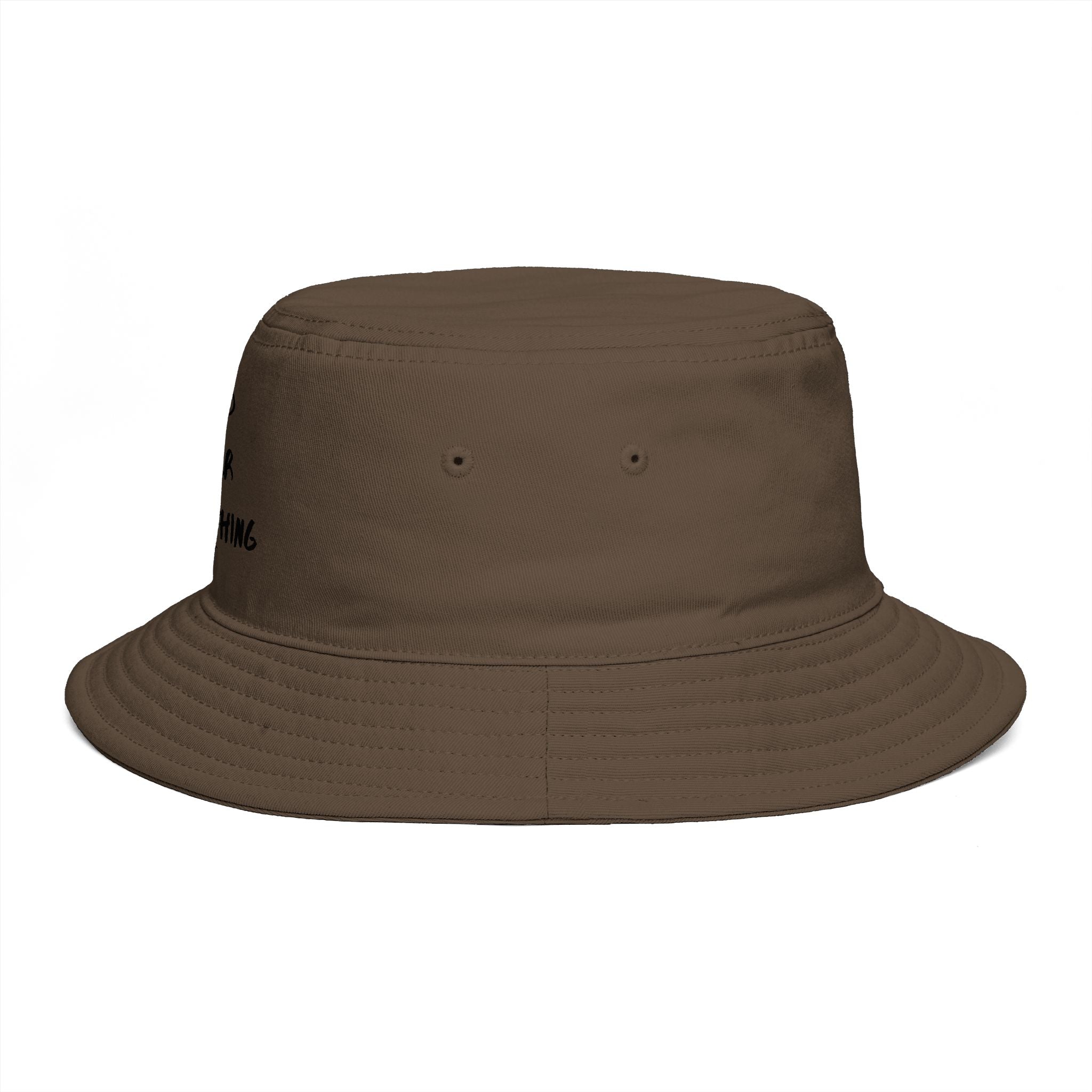 Mind Over Everything Brown Bucket Hat — Inspirational Casual Sun Hat