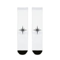 Compass Star Crew Socks — Sublimated White Athletic Socks