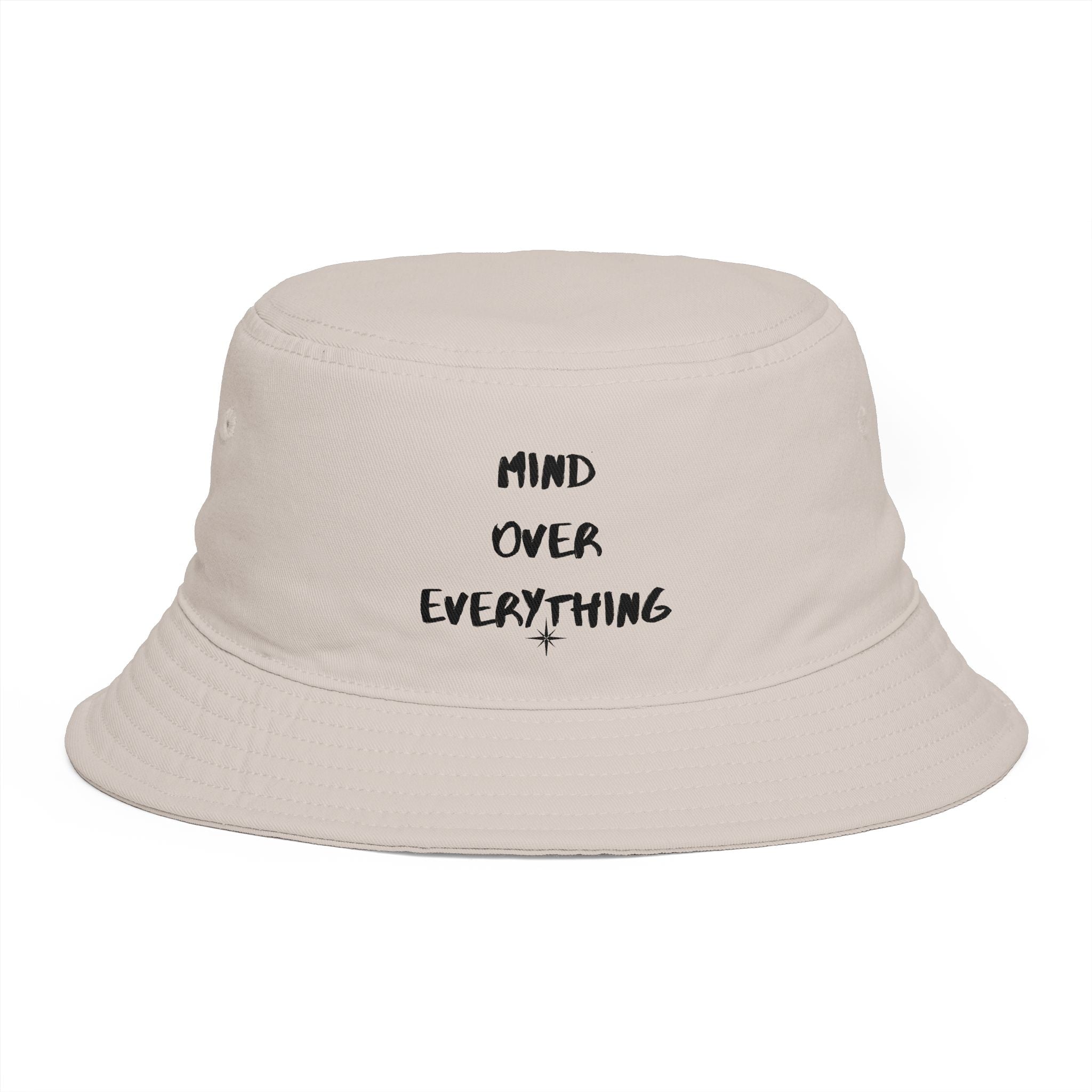 Mind Over Everything Brown Bucket Hat — Inspirational Casual Sun Hat