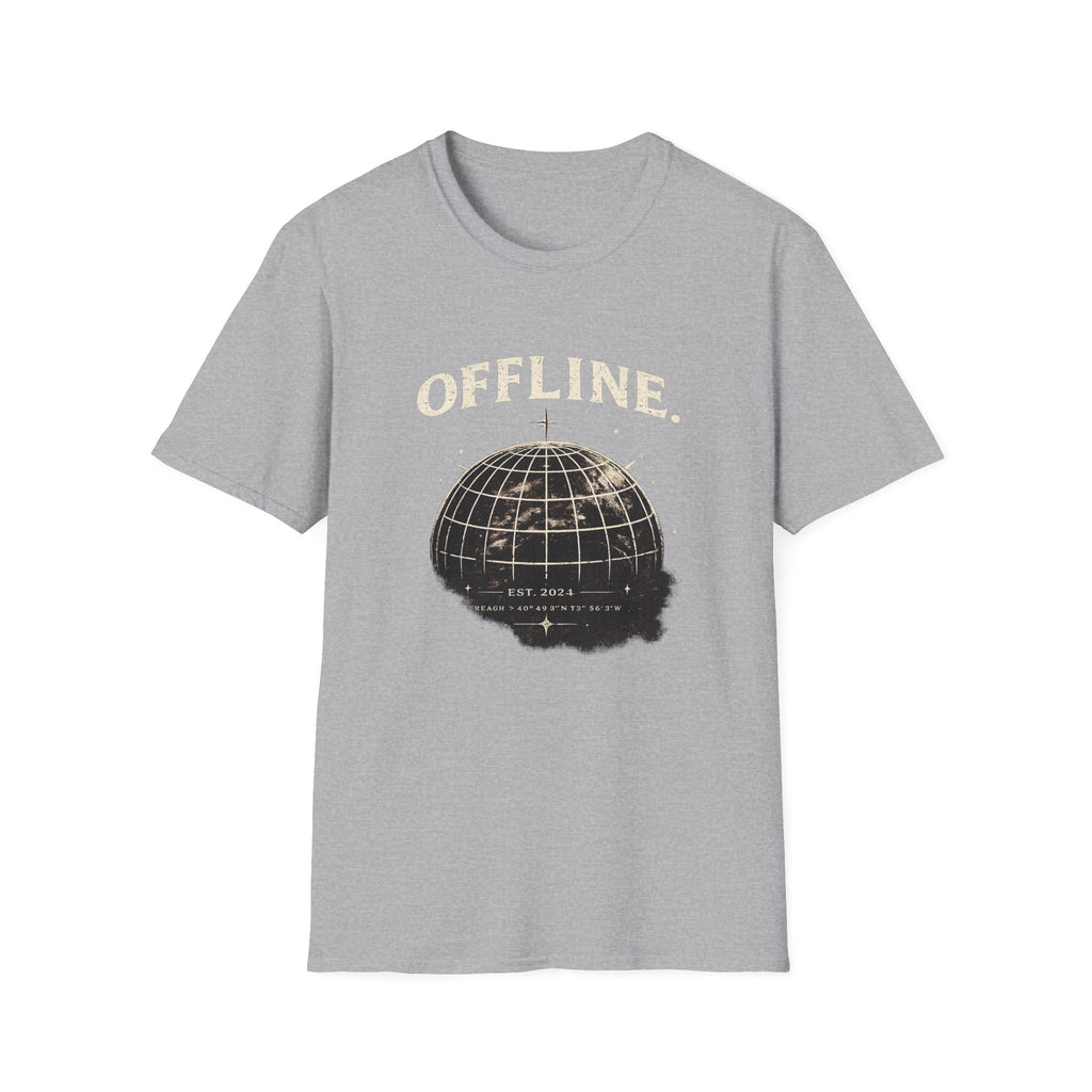 Offline Globe T-Shirt — Vintage Travel & Digital Detox Tee